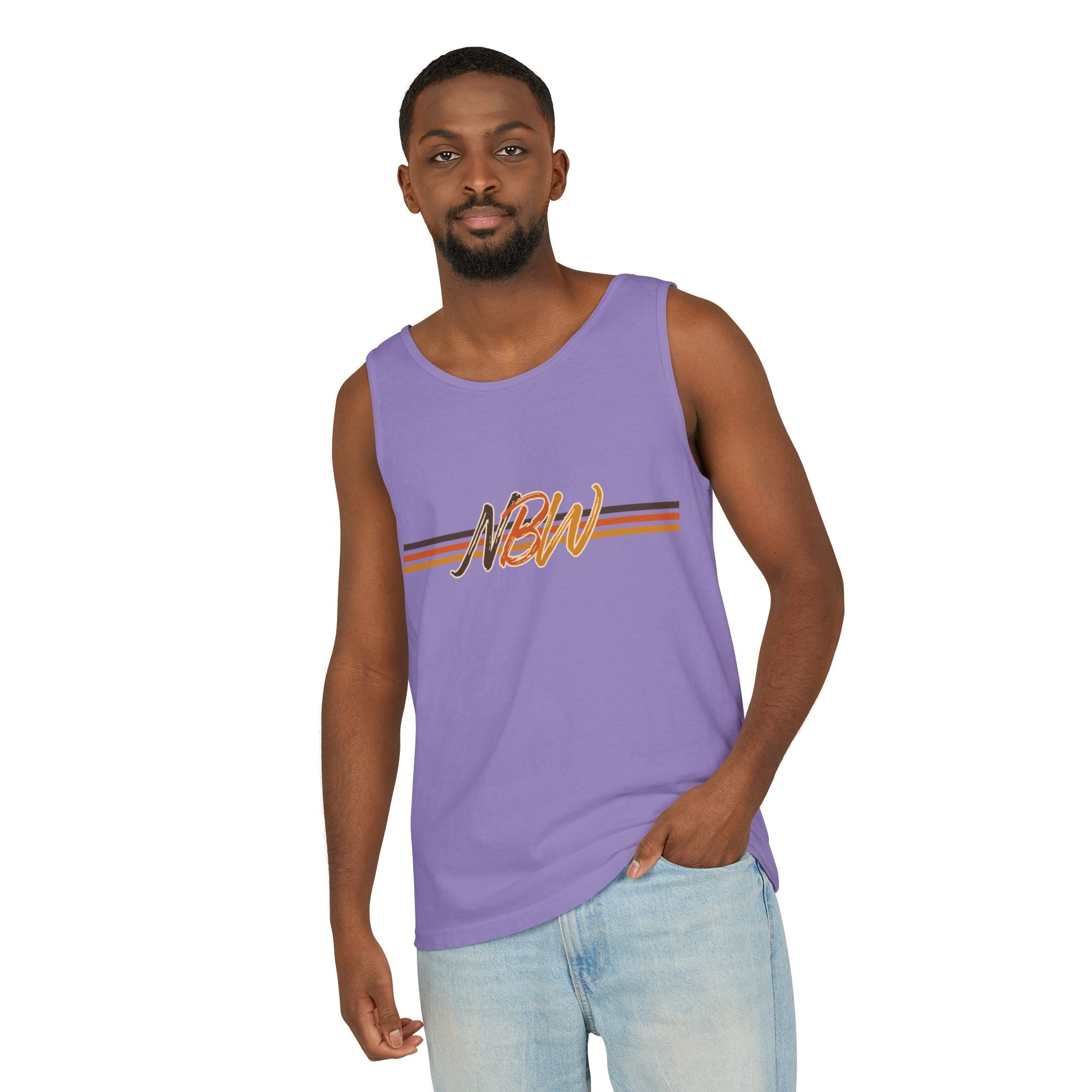 NBW Retro Stripe Tank Top — Vintage-Inspired Athletic Summer Tee