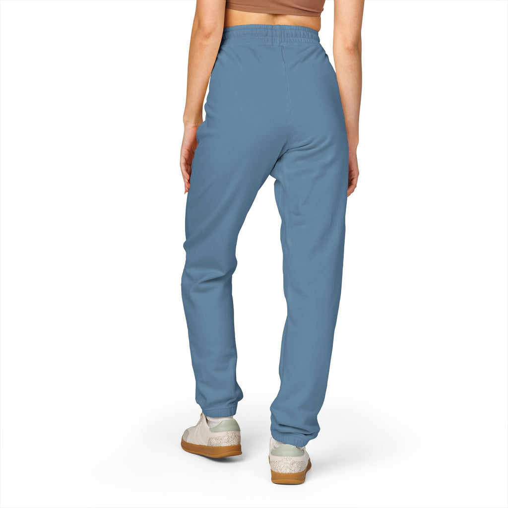 Men's Comfort Color Olive 'Navy' Graphic NBW Sweatpants — Casual Fleece Joggers with Side Print