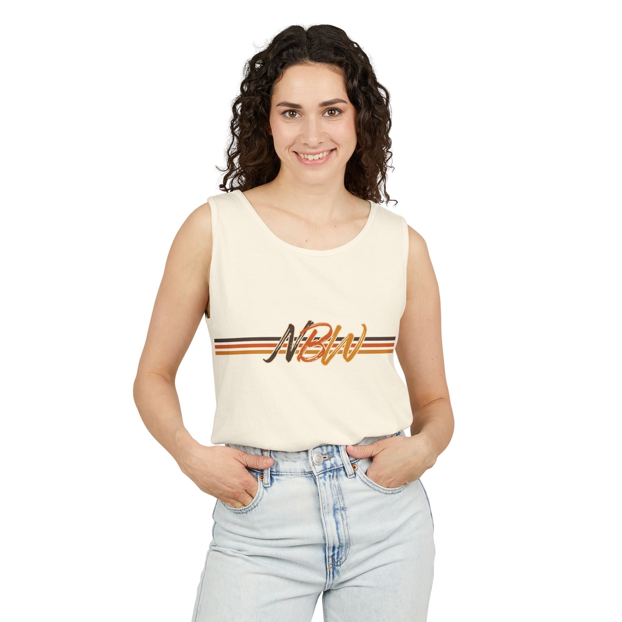 NBW Retro Stripe Tank Top — Vintage-Inspired Athletic Summer Tee