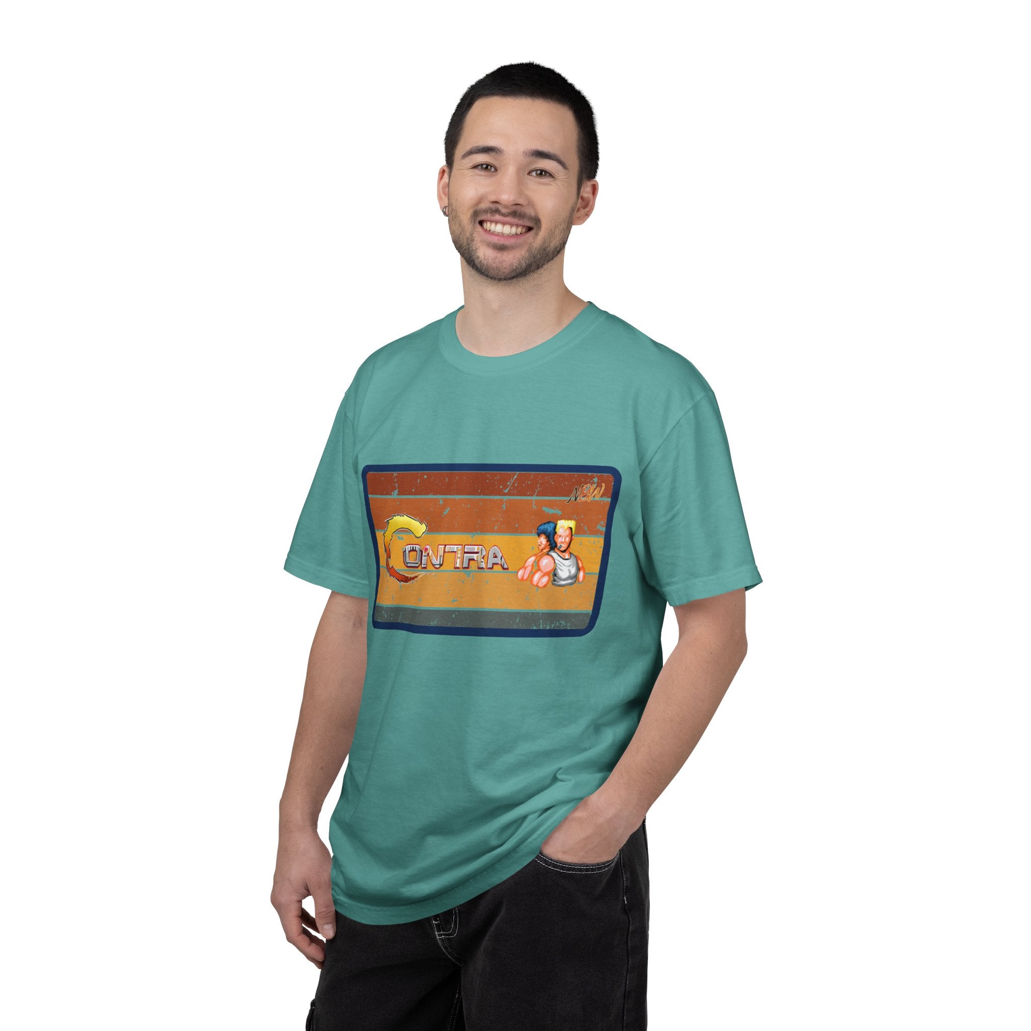 NBW Retro Gaming T-Shirt — 'Contra' Pixel Art Vintage Arcade Tee