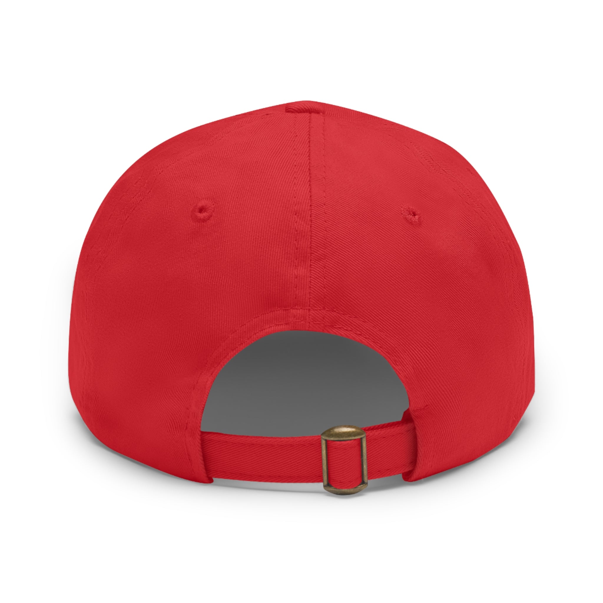 NBW Leather Patch Dad Hat — Vintage Round Logo Baseball Cap