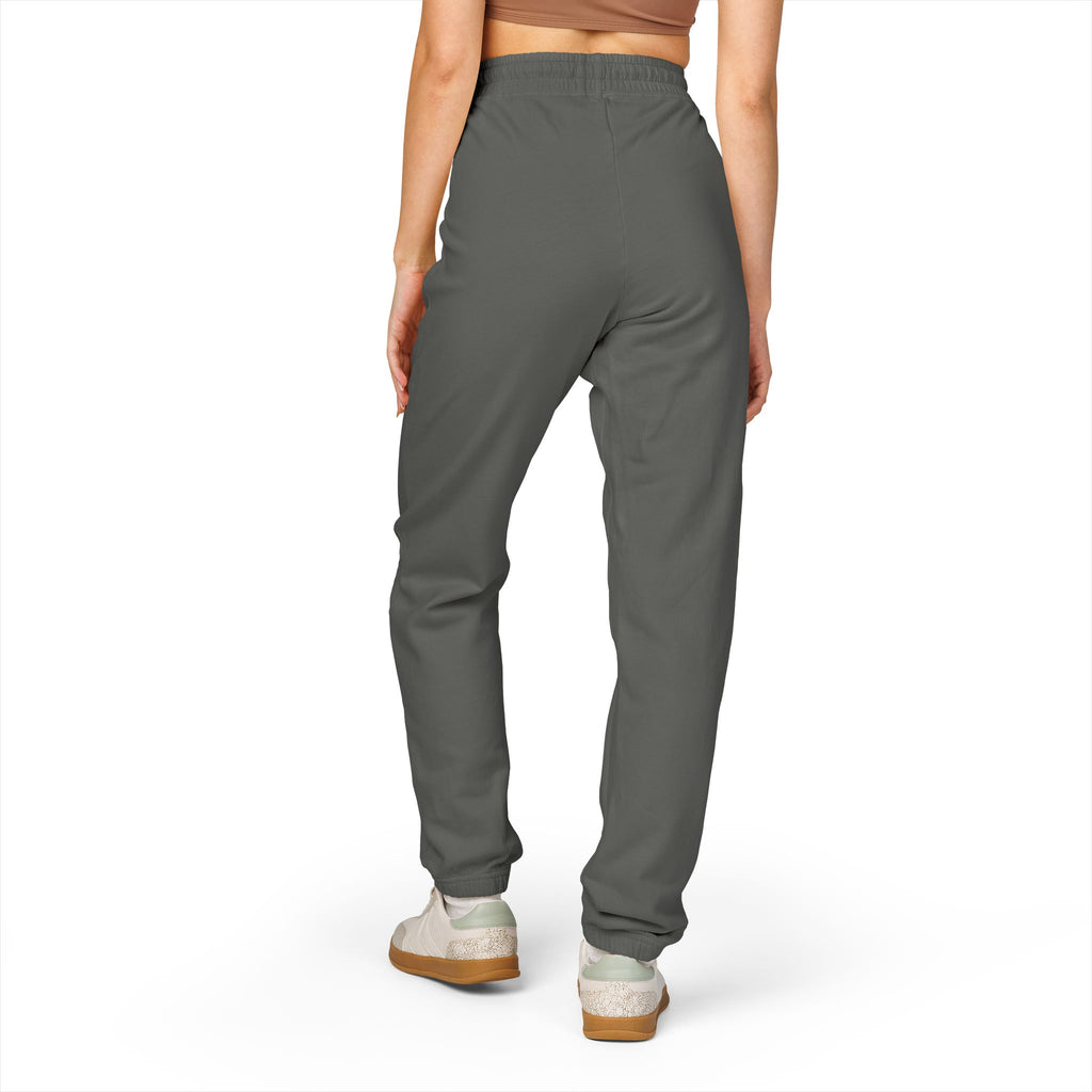 Men's Comfort Color Olive 'Navy' Graphic NBW Sweatpants — Casual Fleece Joggers with Side Print
