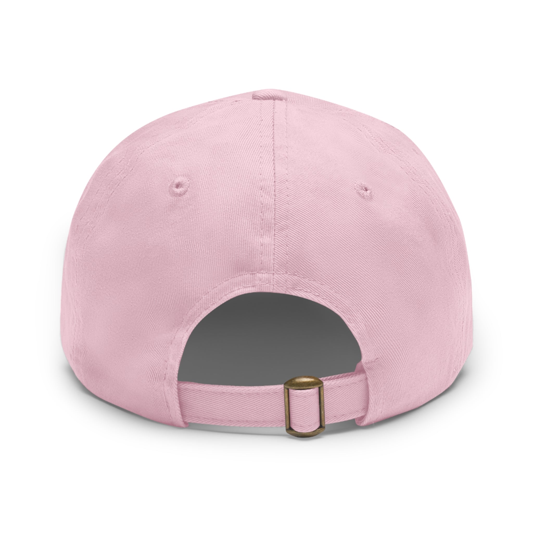 NBW Leather Patch Dad Hat — Vintage Round Logo Baseball Cap