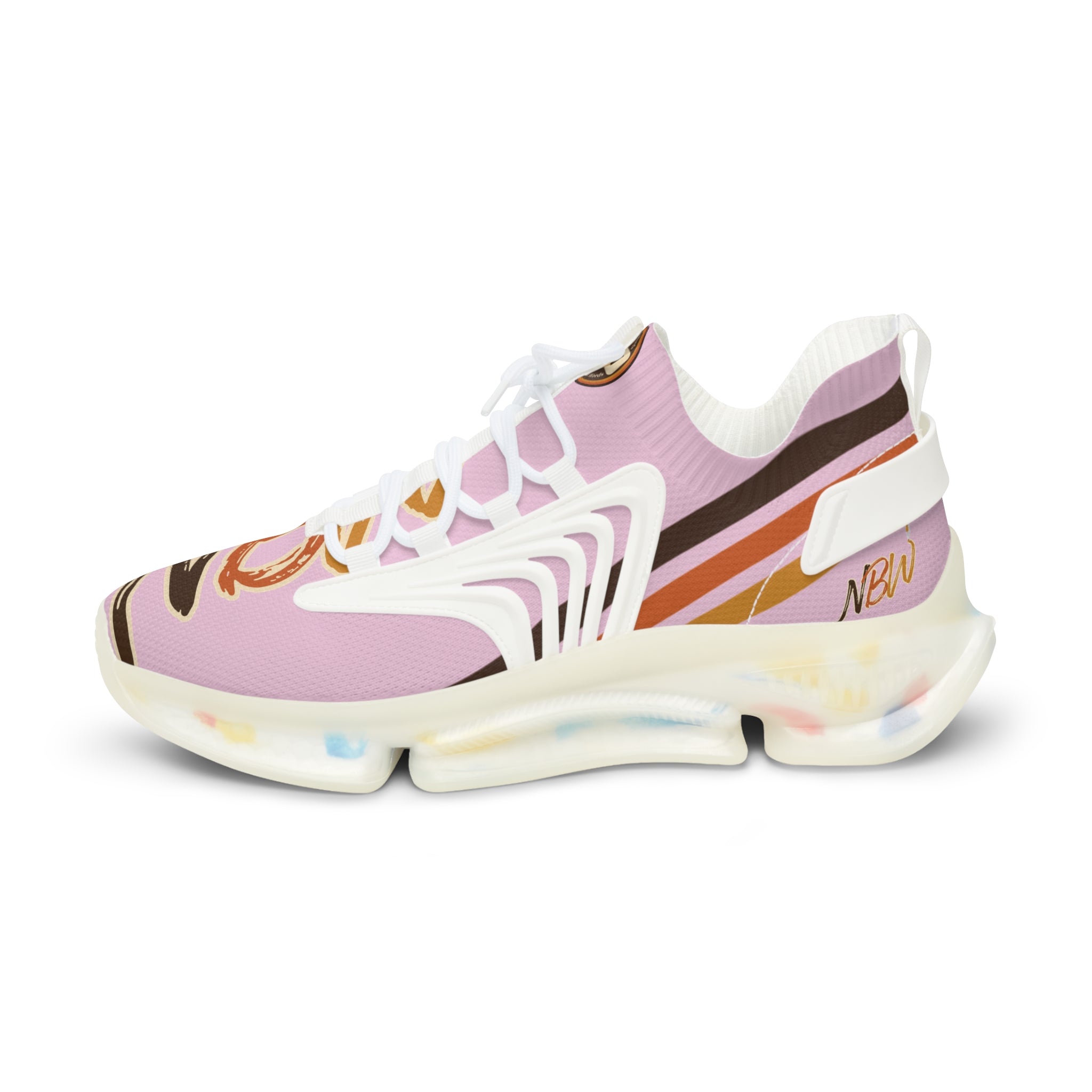 NBW Mesh Running Sneakers — Lightweight Blossom Graphic Athletic Shoes