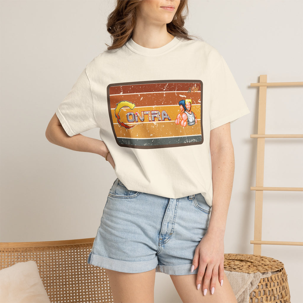 NBW Retro Gaming T-Shirt — 'Contra' Pixel Art Vintage Arcade Tee