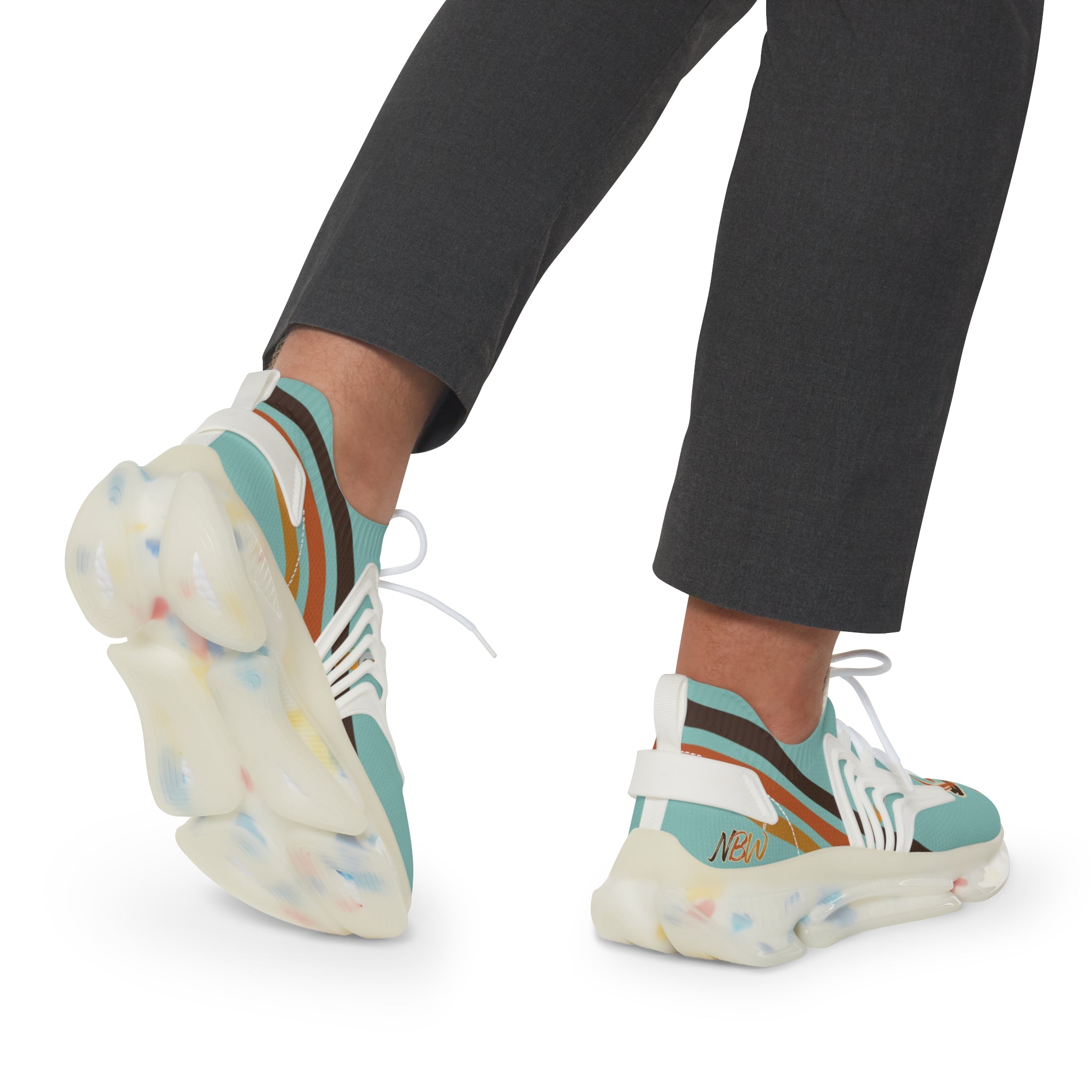 NBW Mesh Running Sneakers — Lightweight chalky Mint Graphic Athletic Shoes