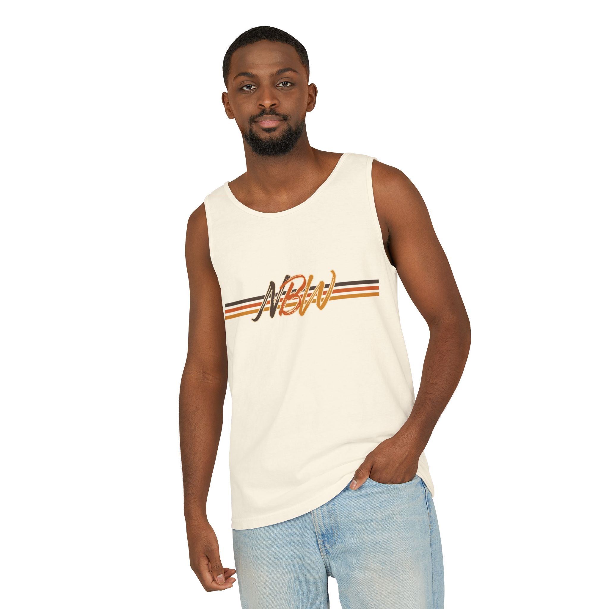 NBW Retro Stripe Tank Top — Vintage-Inspired Athletic Summer Tee