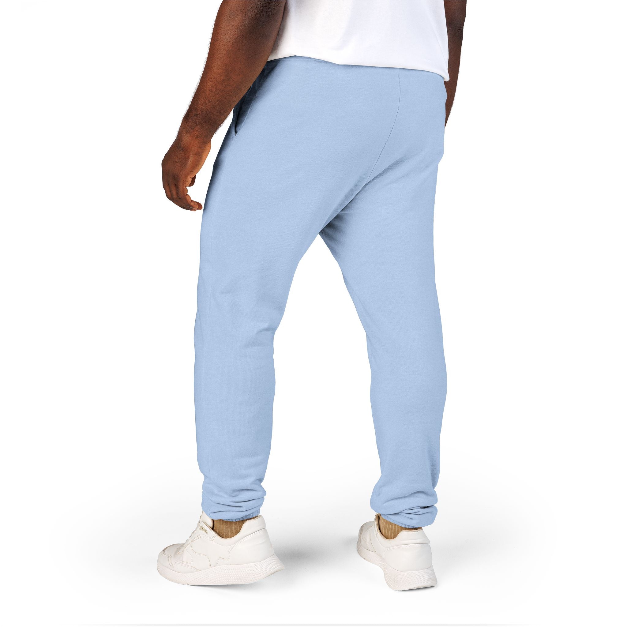 Men's Comfort Color Olive 'Navy' Graphic NBW Sweatpants — Casual Fleece Joggers with Side Print