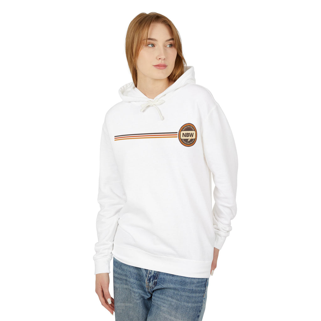 NBW Retro Stripe Hoodie — Lightweight Vintage Logo Sweatshirt