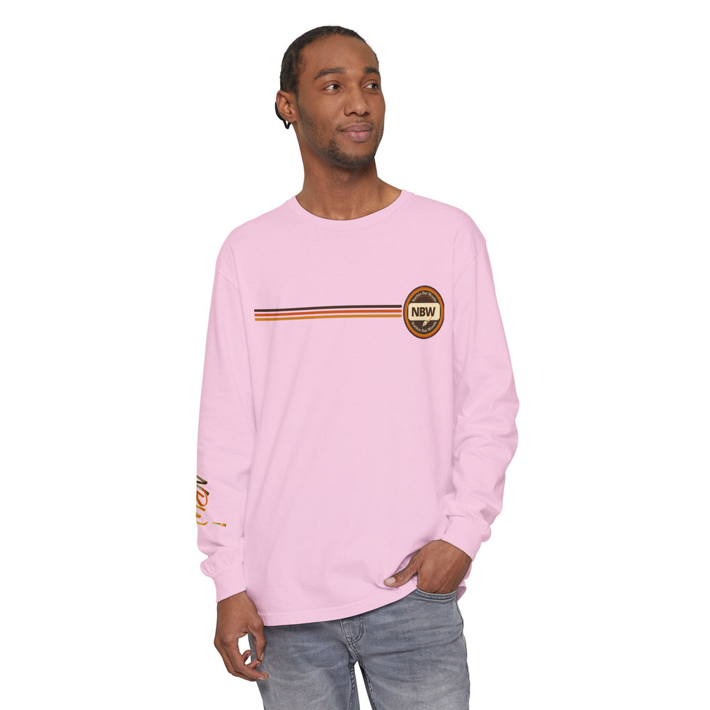 Comfort Colors, NBW Retro Stripe Long Sleeve Branded Tee