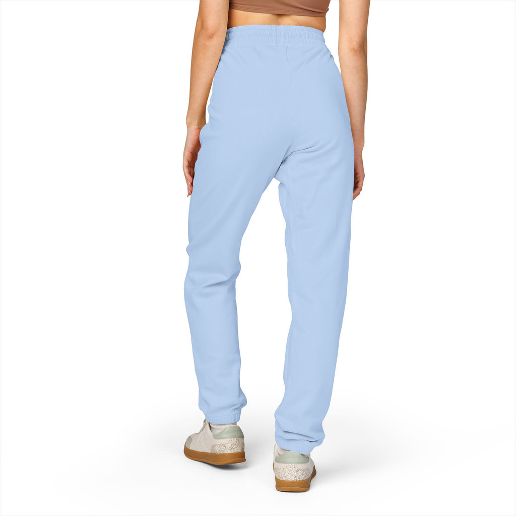 Men's Comfort Color Olive 'Navy' Graphic NBW Sweatpants — Casual Fleece Joggers with Side Print