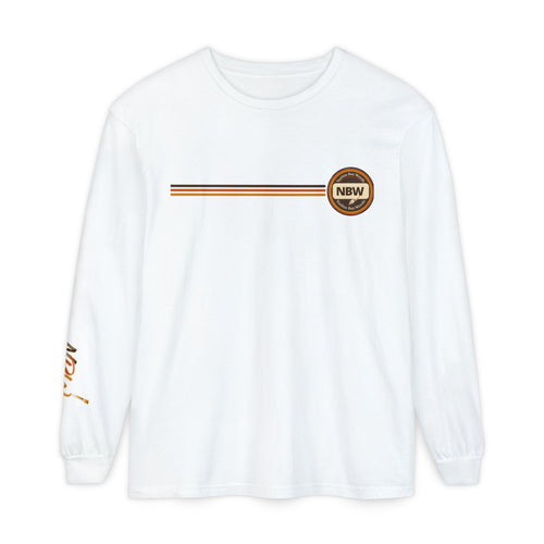 Comfort Colors, NBW Retro Stripe Long Sleeve Branded Tee