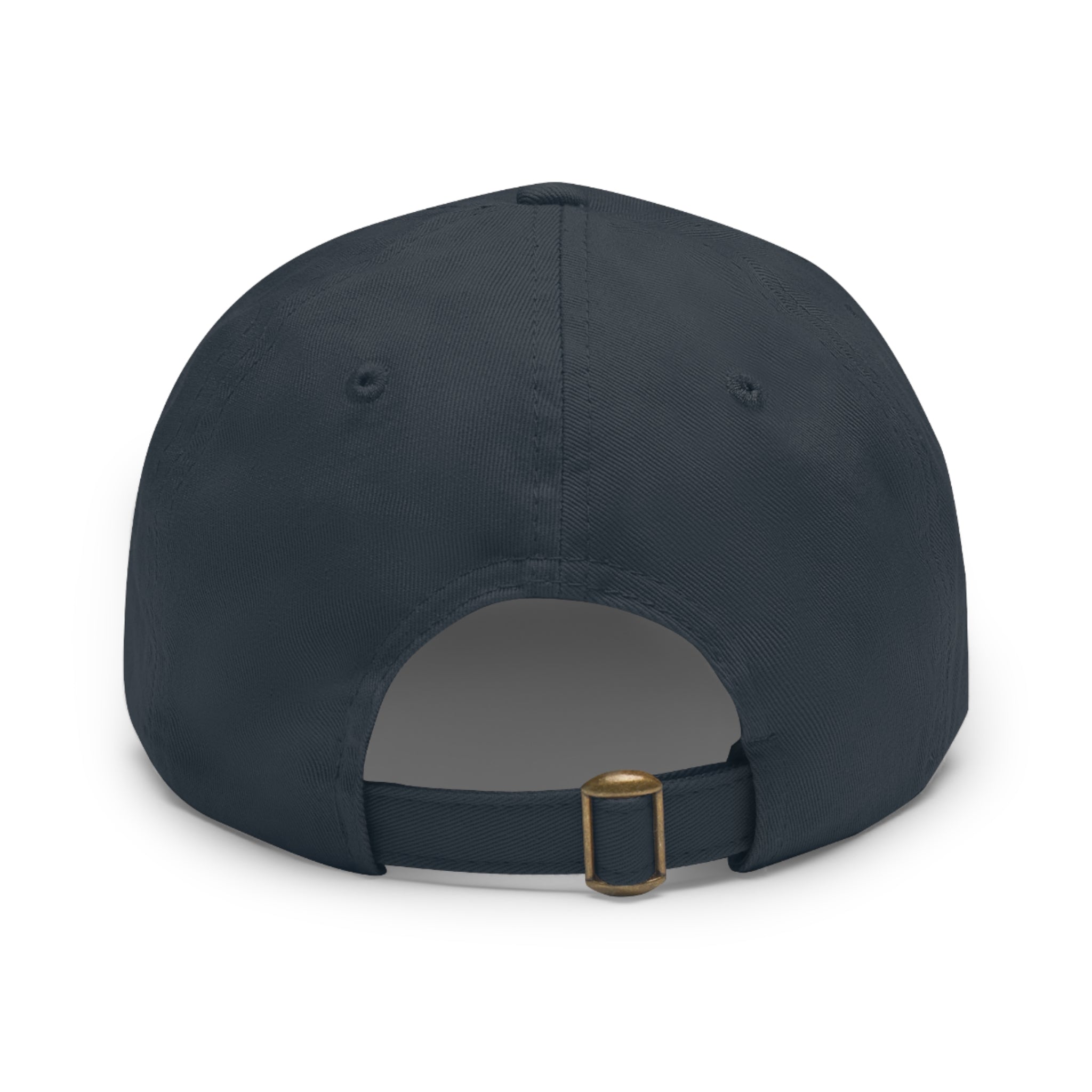 NBW Leather Patch Dad Hat — Vintage Round Logo Baseball Cap