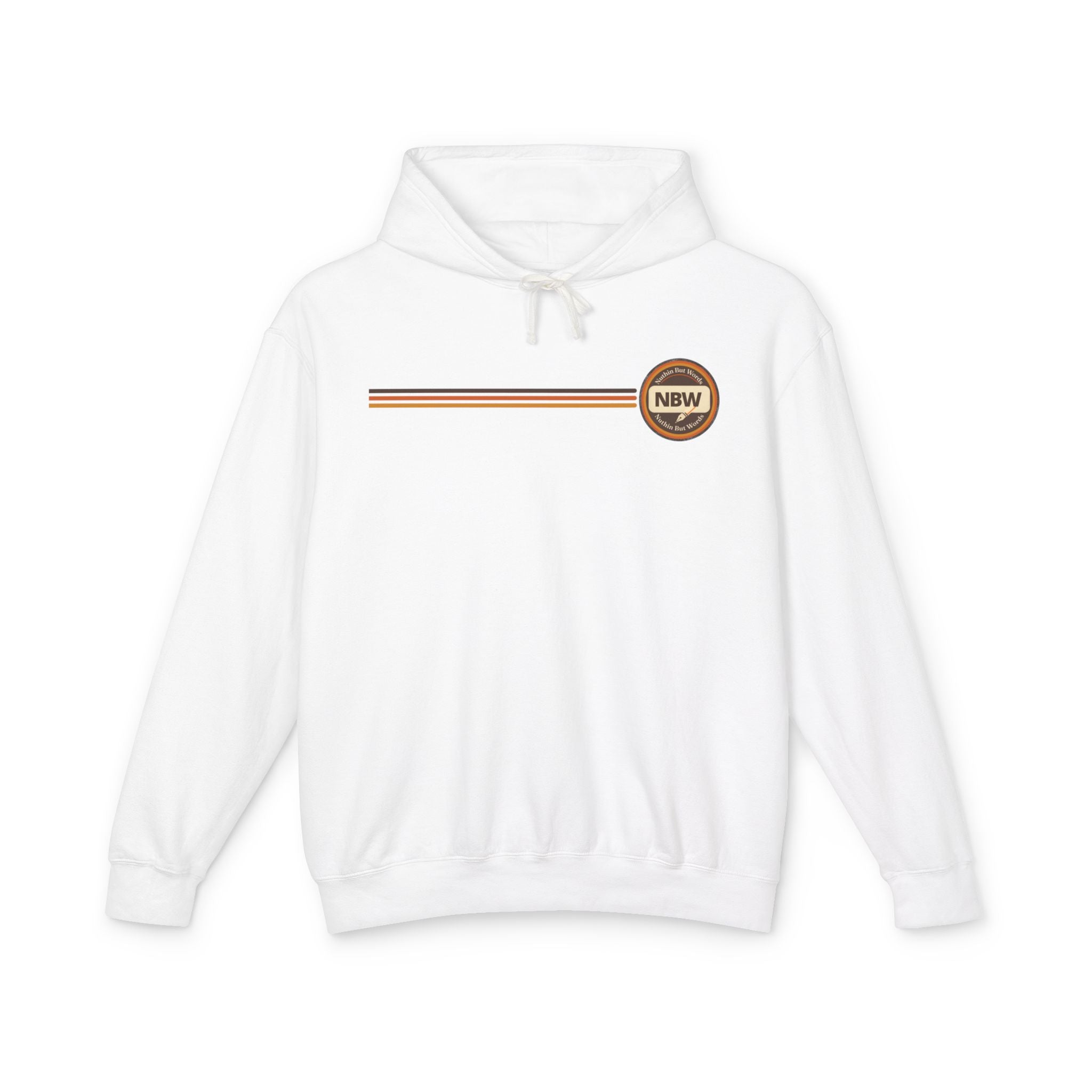 NBW Retro Stripe Hoodie — Lightweight Vintage Logo Sweatshirt