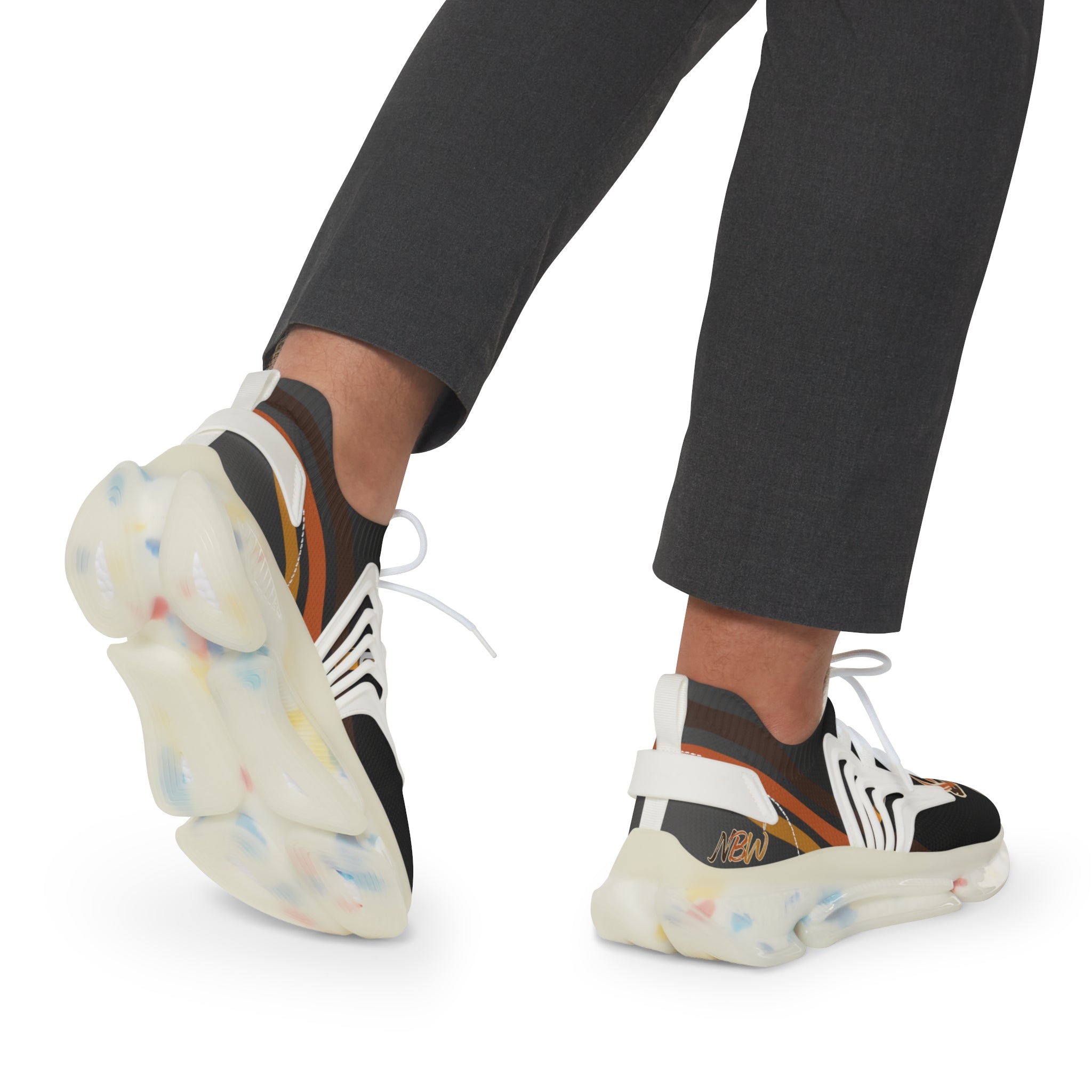 NBW Mesh Running Sneakers — Lightweight Pepper Graphic Athletic Shoes