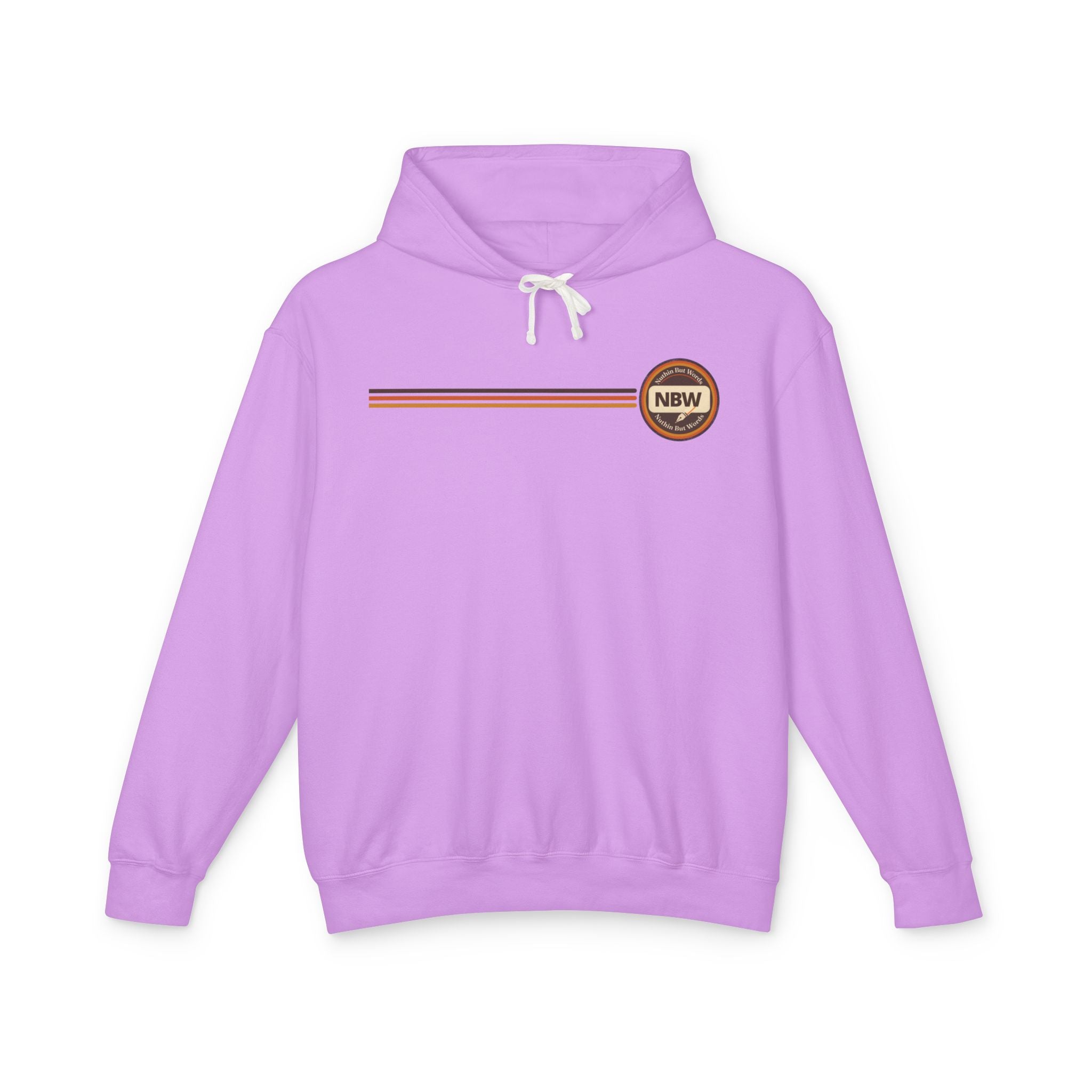 NBW Retro Stripe Hoodie — Lightweight Vintage Logo Sweatshirt