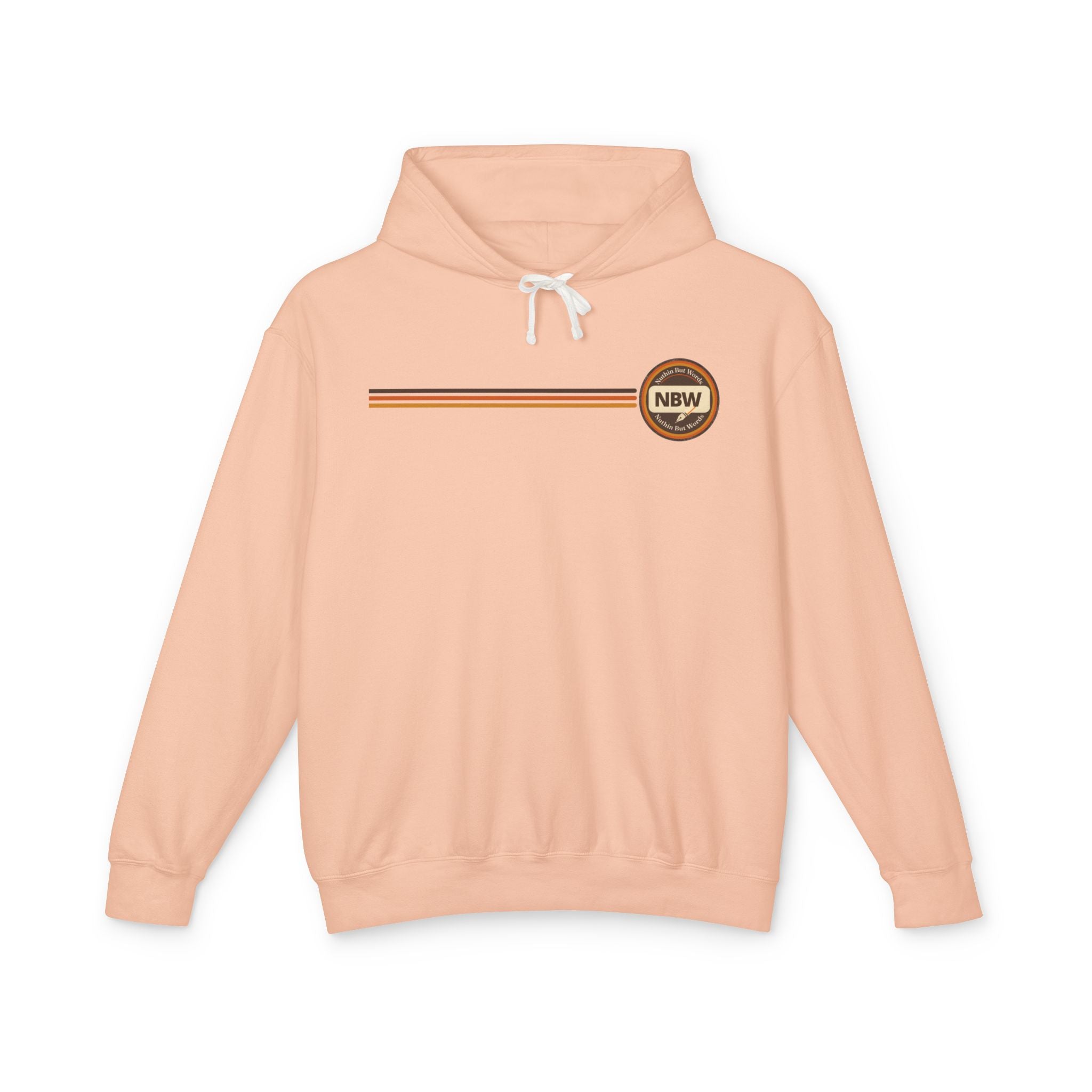 NBW Retro Stripe Hoodie — Lightweight Vintage Logo Sweatshirt