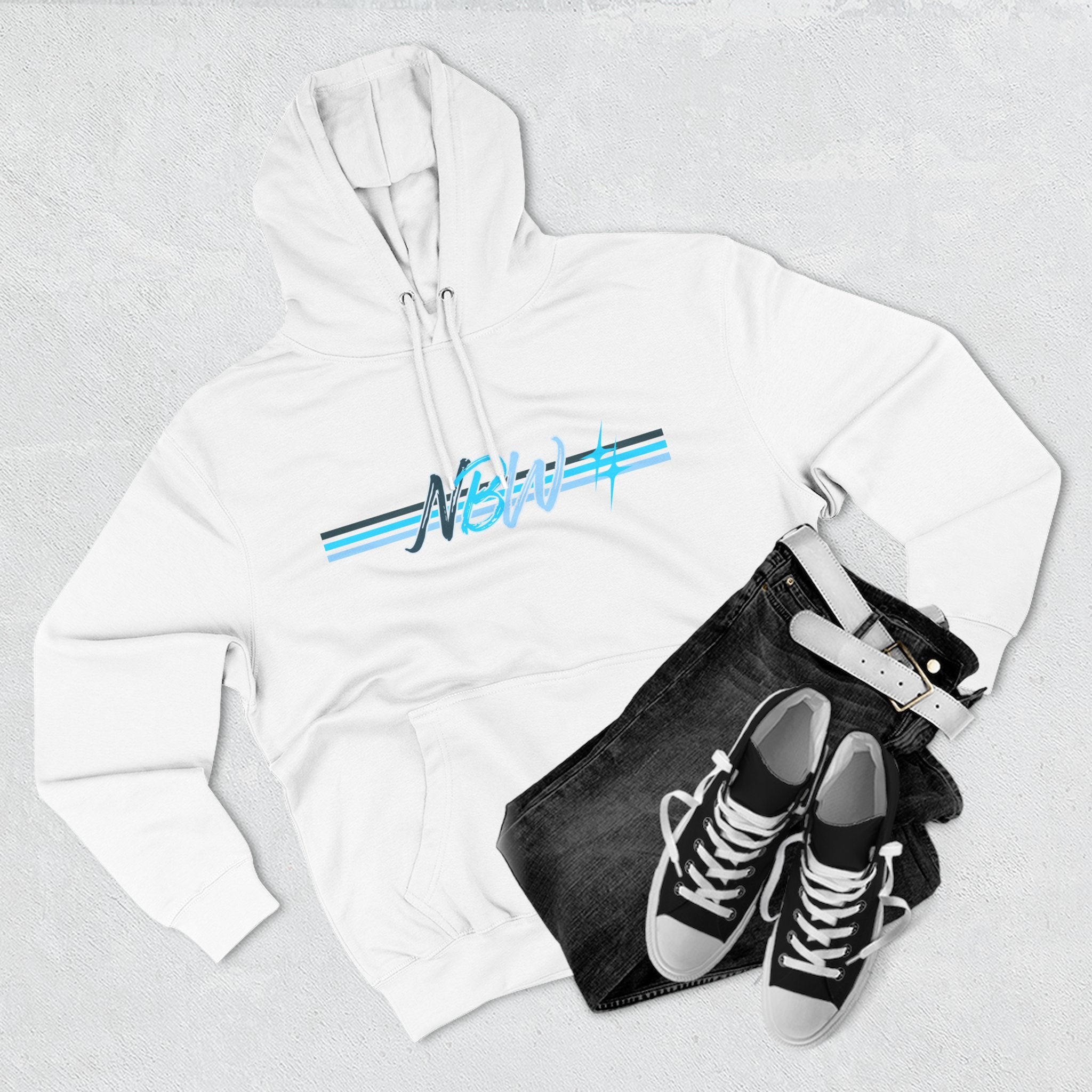 NBW Butterfly Circuit Hoodie — Retro Tech Graphic Fleece Hoodie