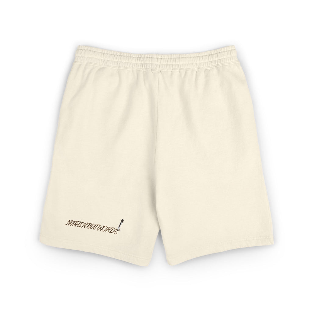 MBW Sweat Shorts — Retro Stripe 'Alone' Graphic Lightweight Fleece