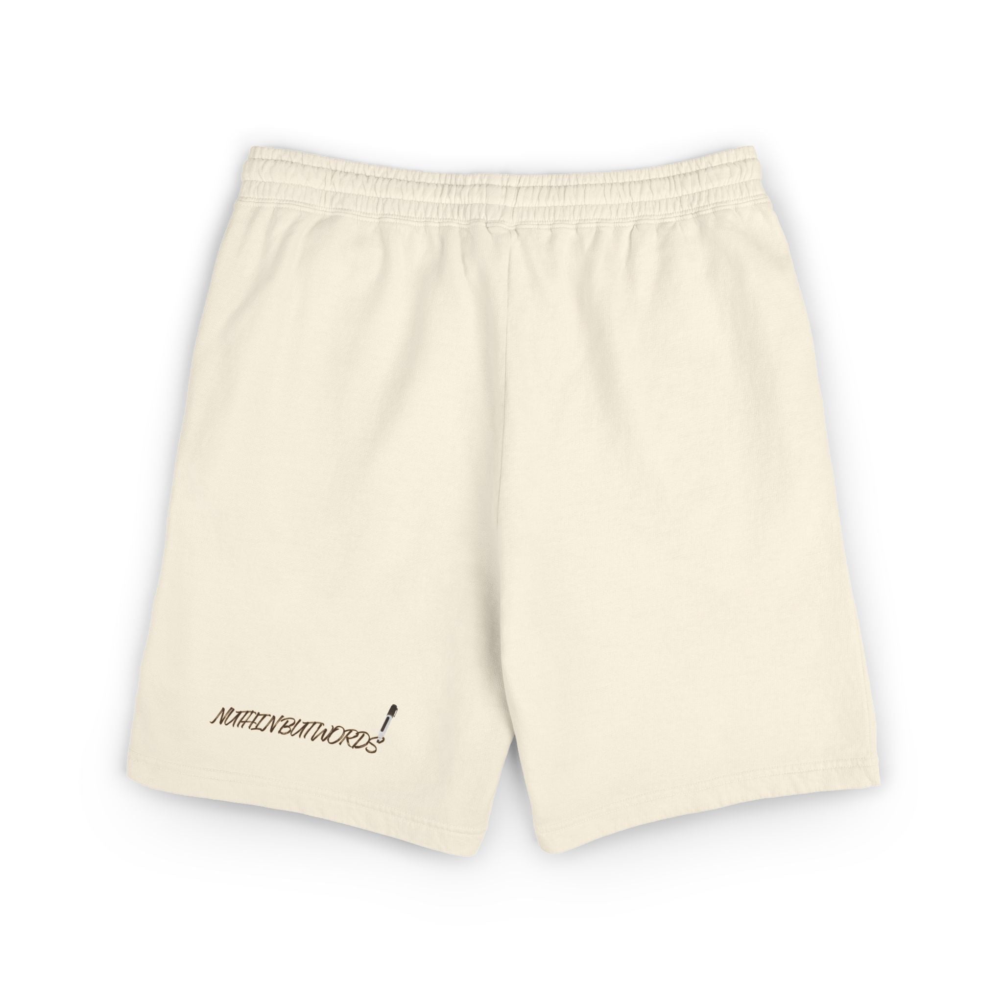 MBW Sweat Shorts — Retro Stripe 'Alone' Graphic Lightweight Fleece