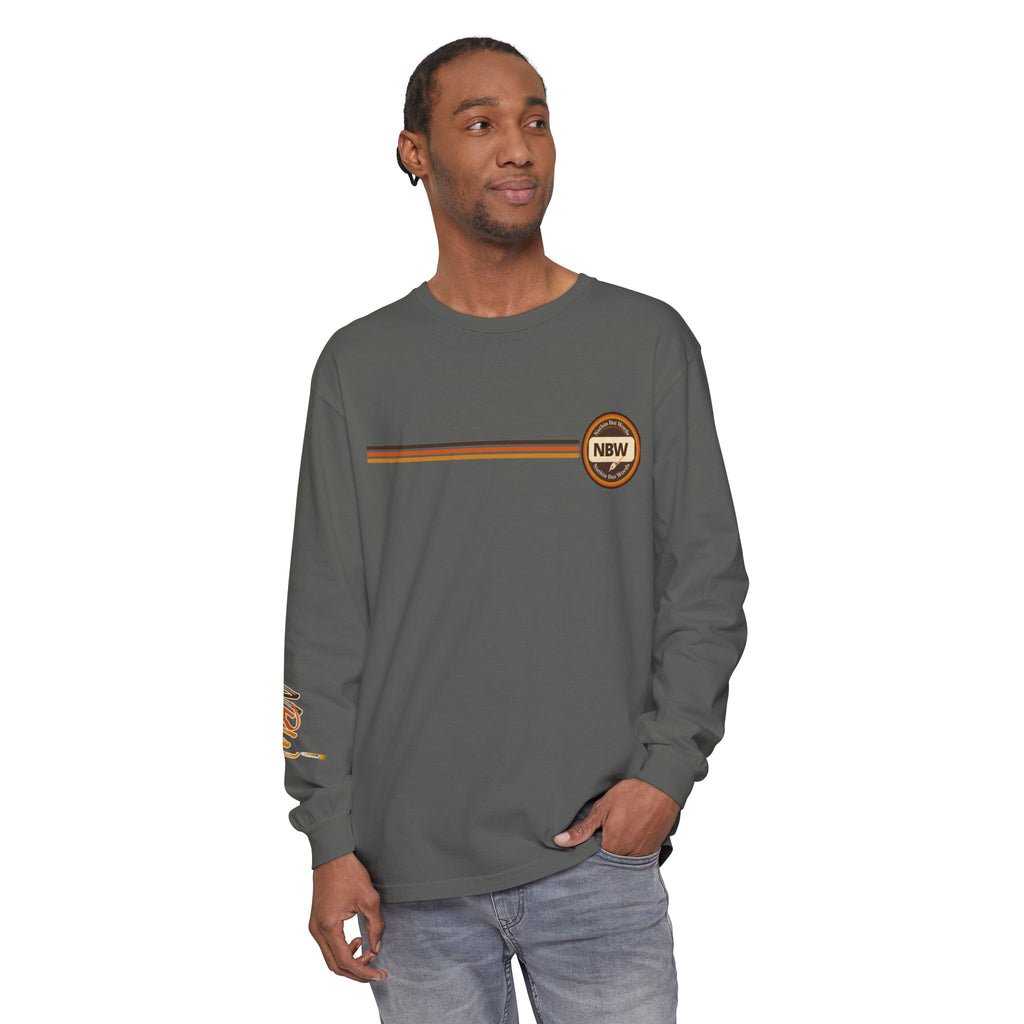 Comfort Colors, NBW Retro Stripe Long Sleeve Branded Tee