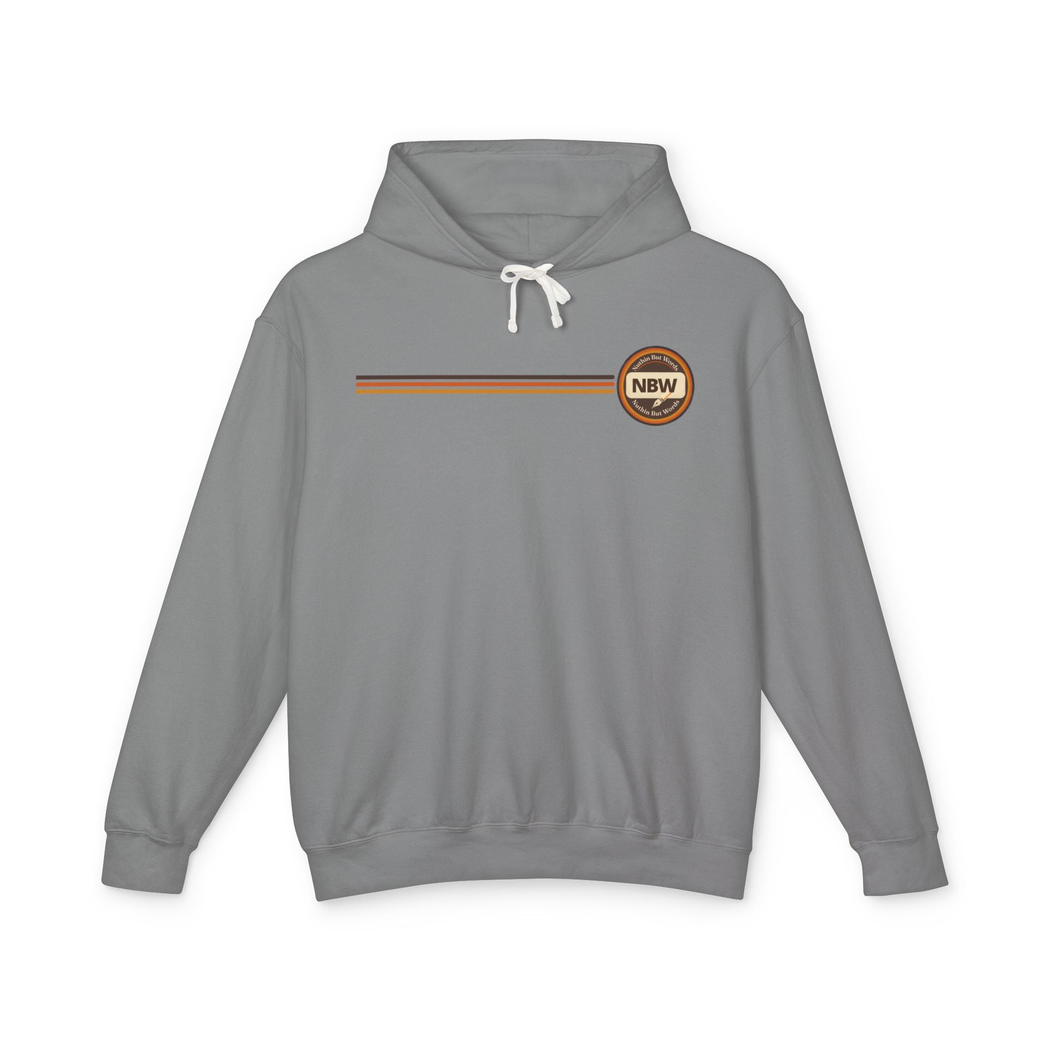 NBW Retro Stripe Hoodie — Lightweight Vintage Logo Sweatshirt