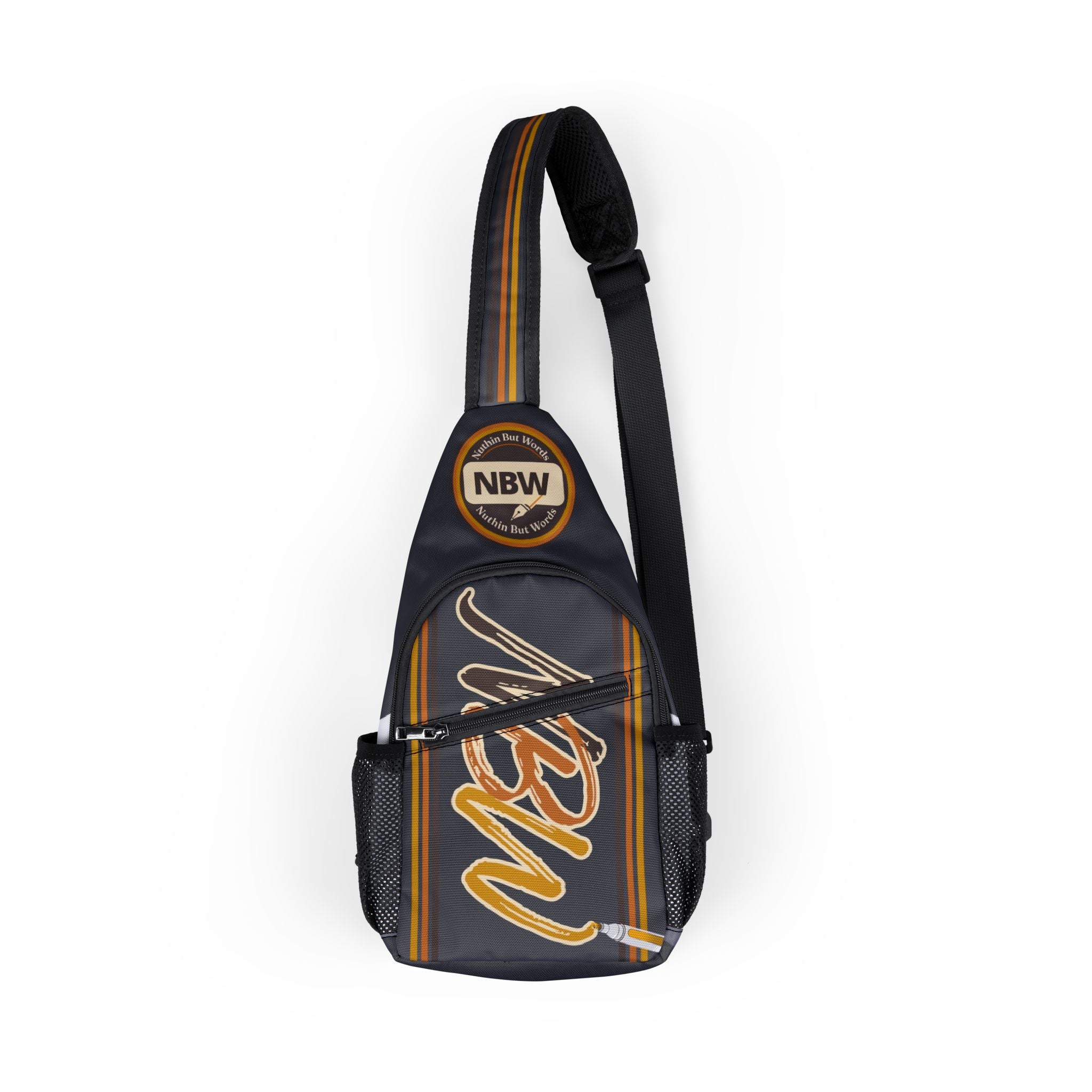 NBW Retro Stripe Chest Bag –Pepper ling Pack Branded with Script