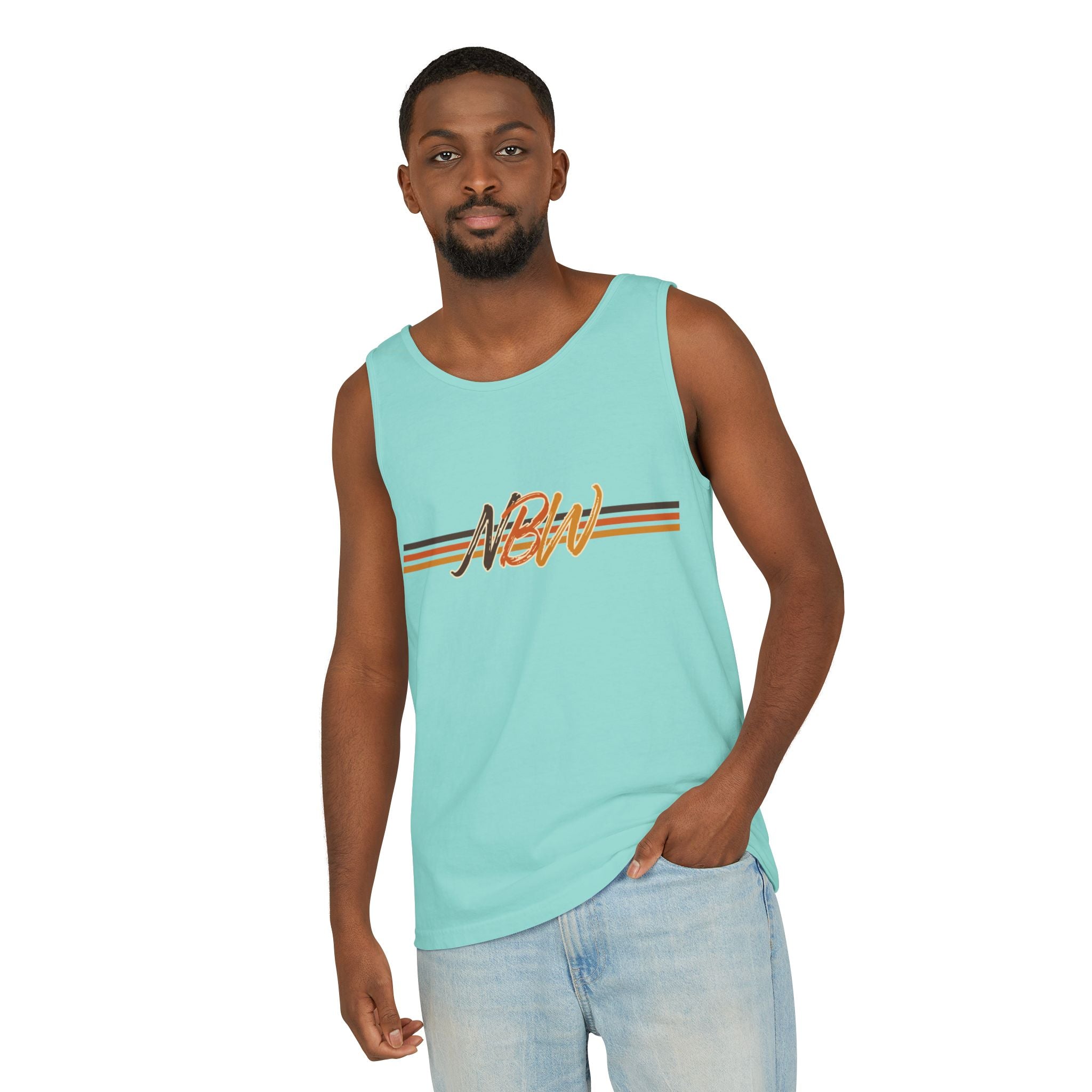 NBW Retro Stripe Tank Top — Vintage-Inspired Athletic Summer Tee
