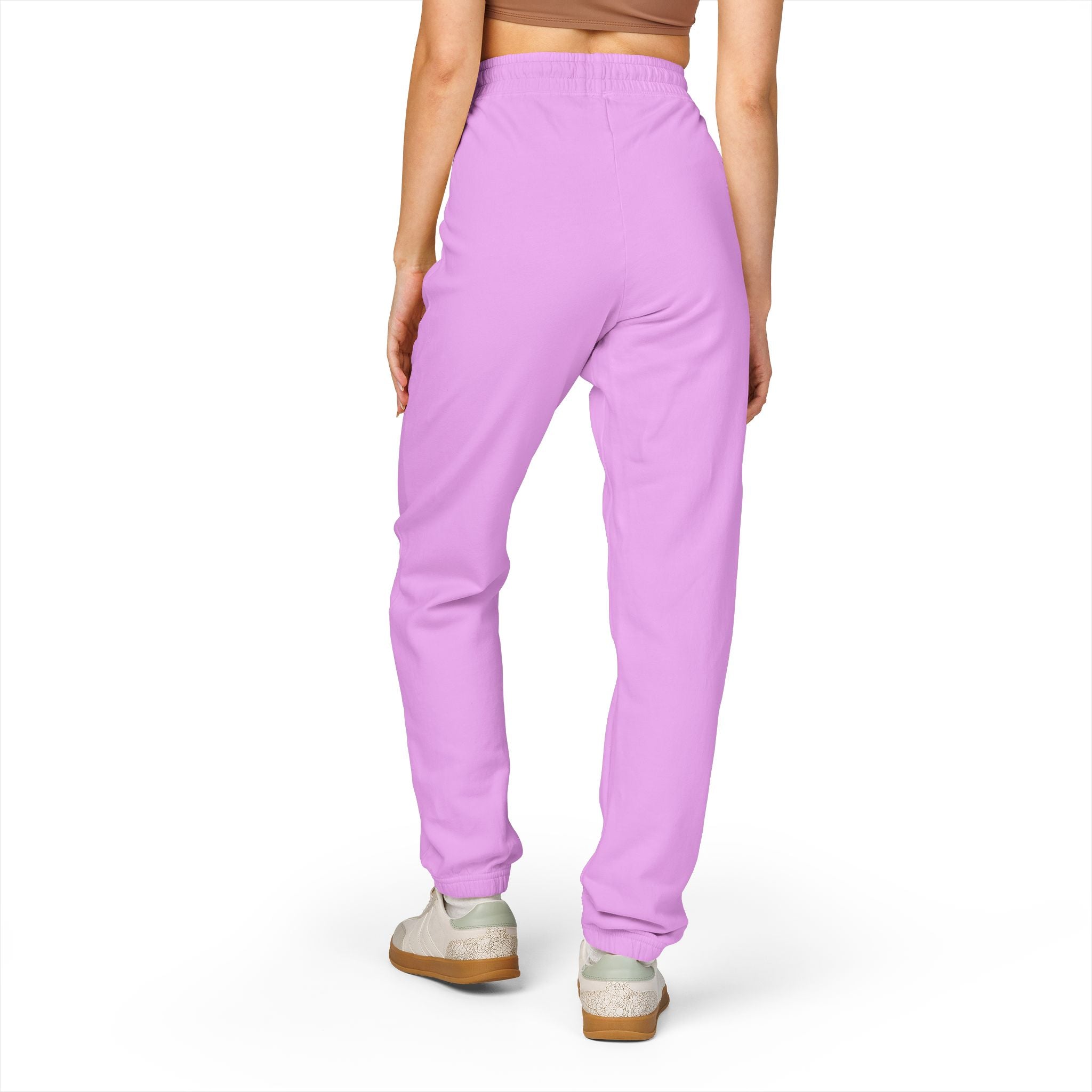 Men's Comfort Color Olive 'Navy' Graphic NBW Sweatpants — Casual Fleece Joggers with Side Print