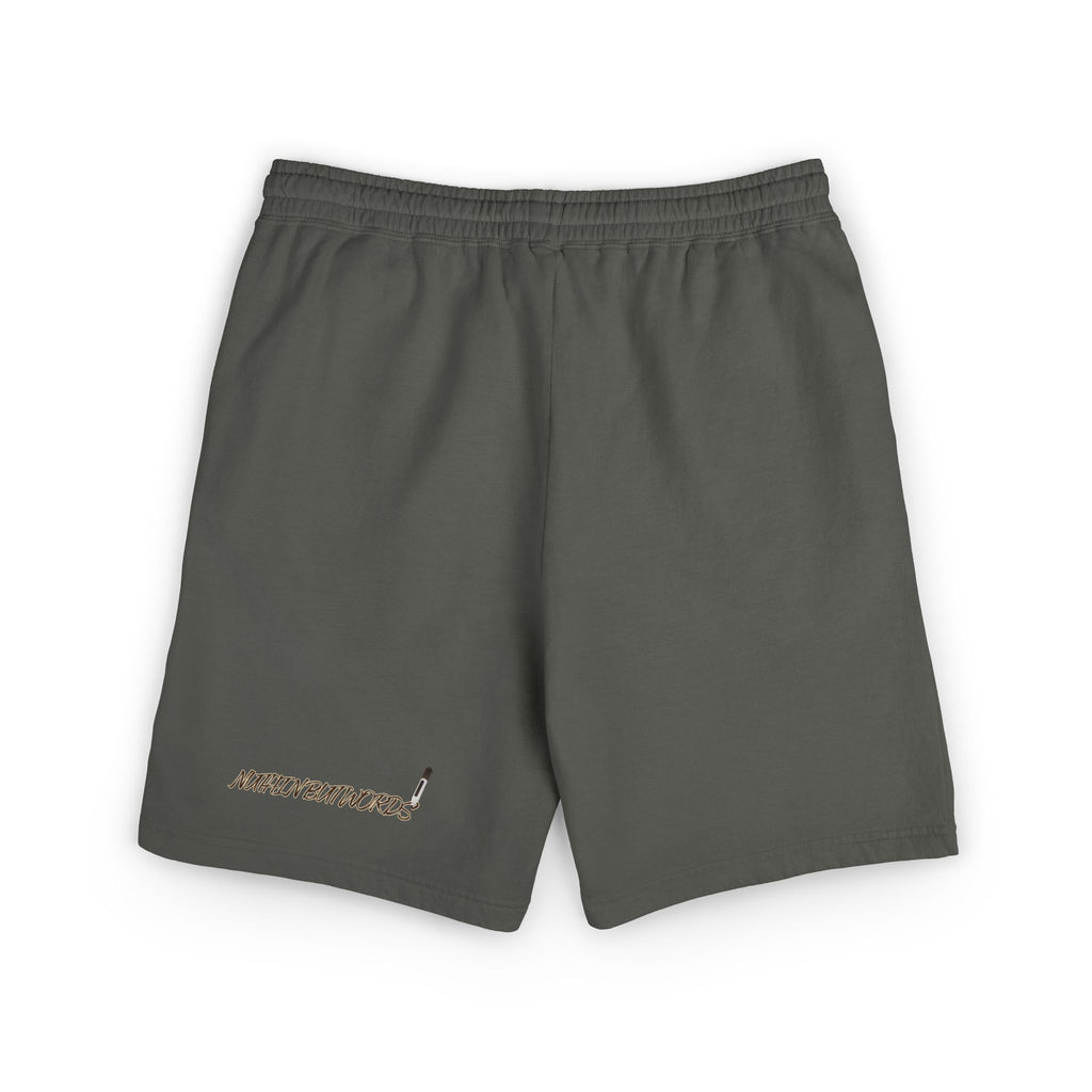 MBW Sweat Shorts — Retro Stripe 'Alone' Graphic Lightweight Fleece