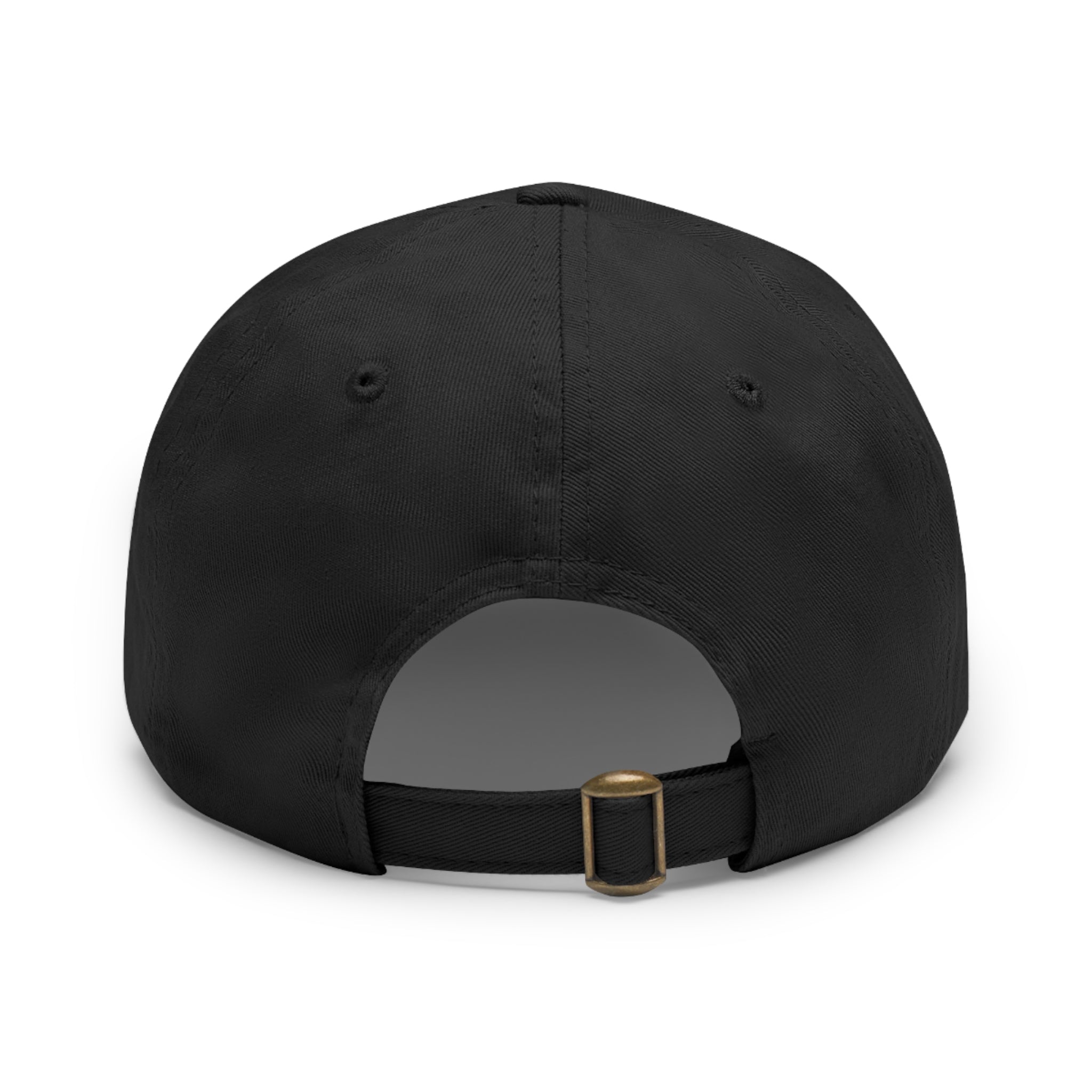 NBW Leather Patch Dad Hat — Vintage Round Logo Baseball Cap