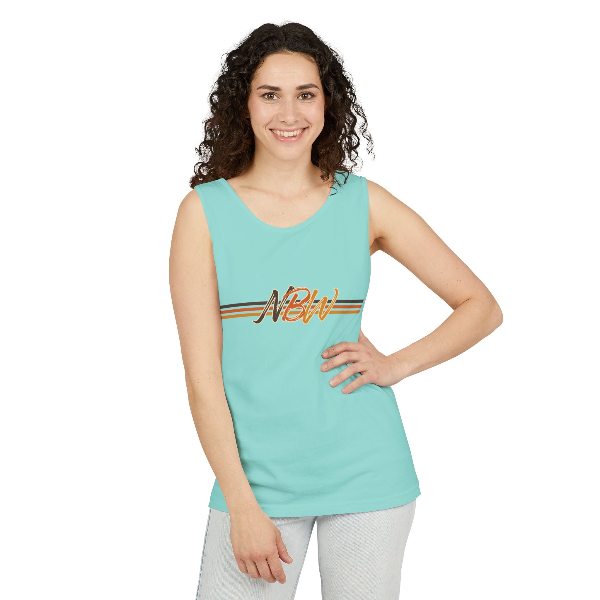 NBW Retro Stripe Tank Top — Vintage-Inspired Athletic Summer Tee