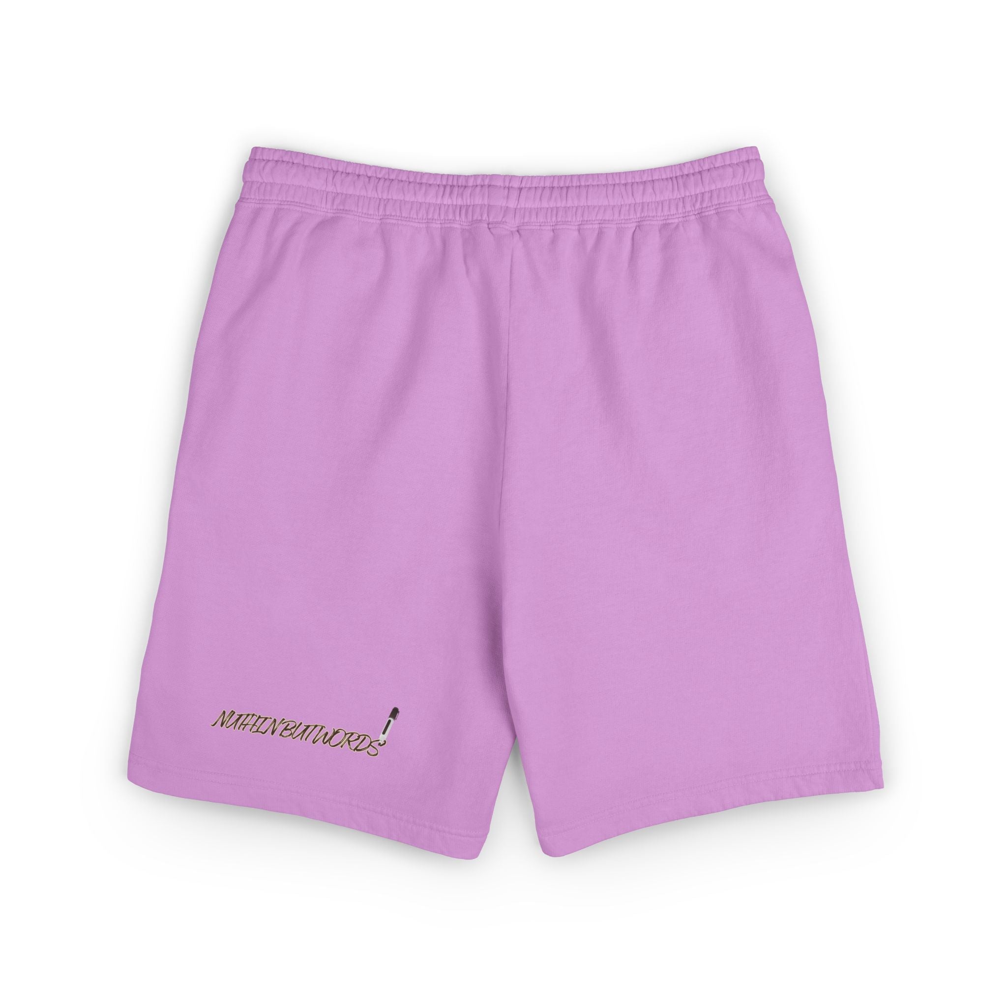 MBW Sweat Shorts — Retro Stripe 'Alone' Graphic Lightweight Fleece