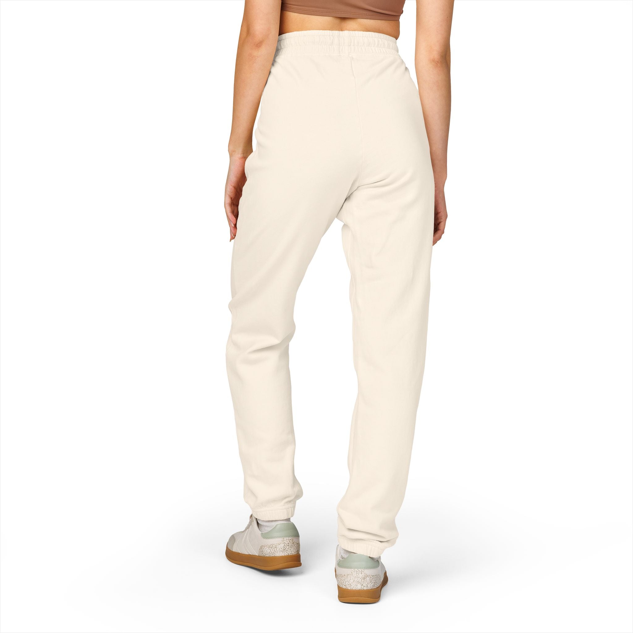 Men's Comfort Color Olive 'Navy' Graphic NBW Sweatpants — Casual Fleece Joggers with Side Print