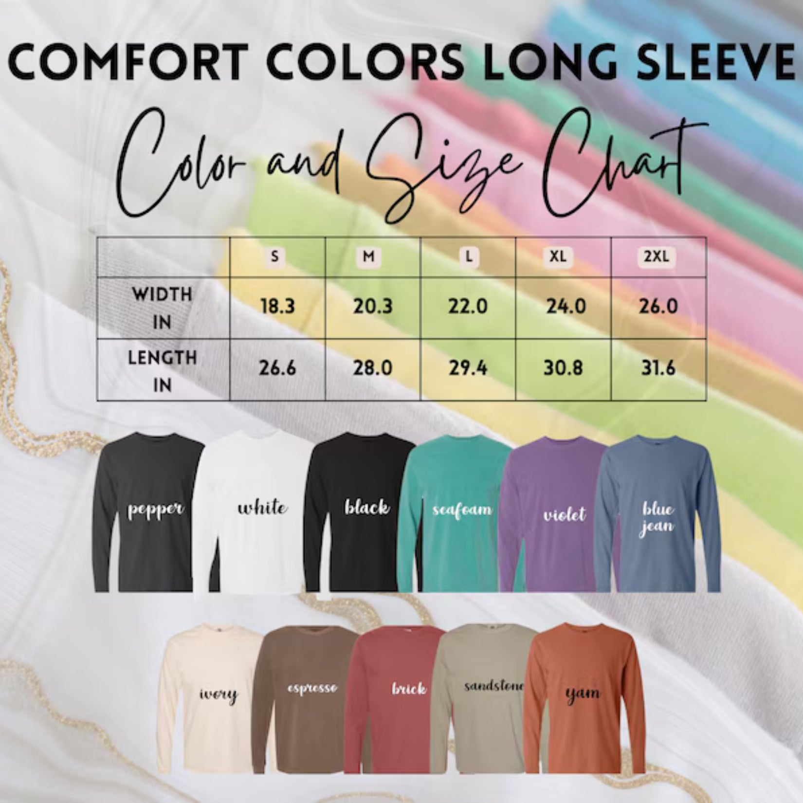 Comfort Colors, NBW Retro Stripe Long Sleeve Branded Tee
