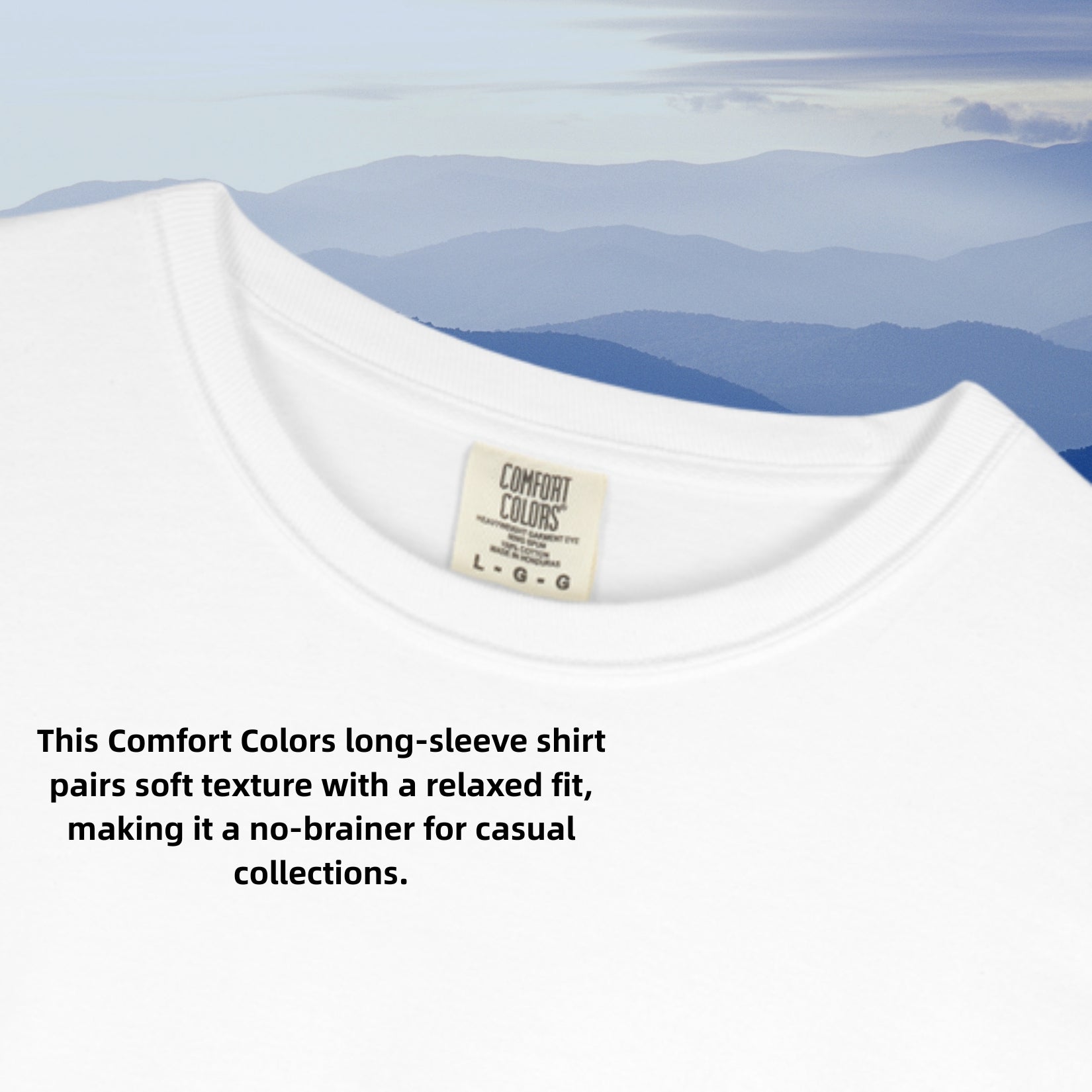 Comfort Colors, NBW Retro Stripe Long Sleeve Branded Tee