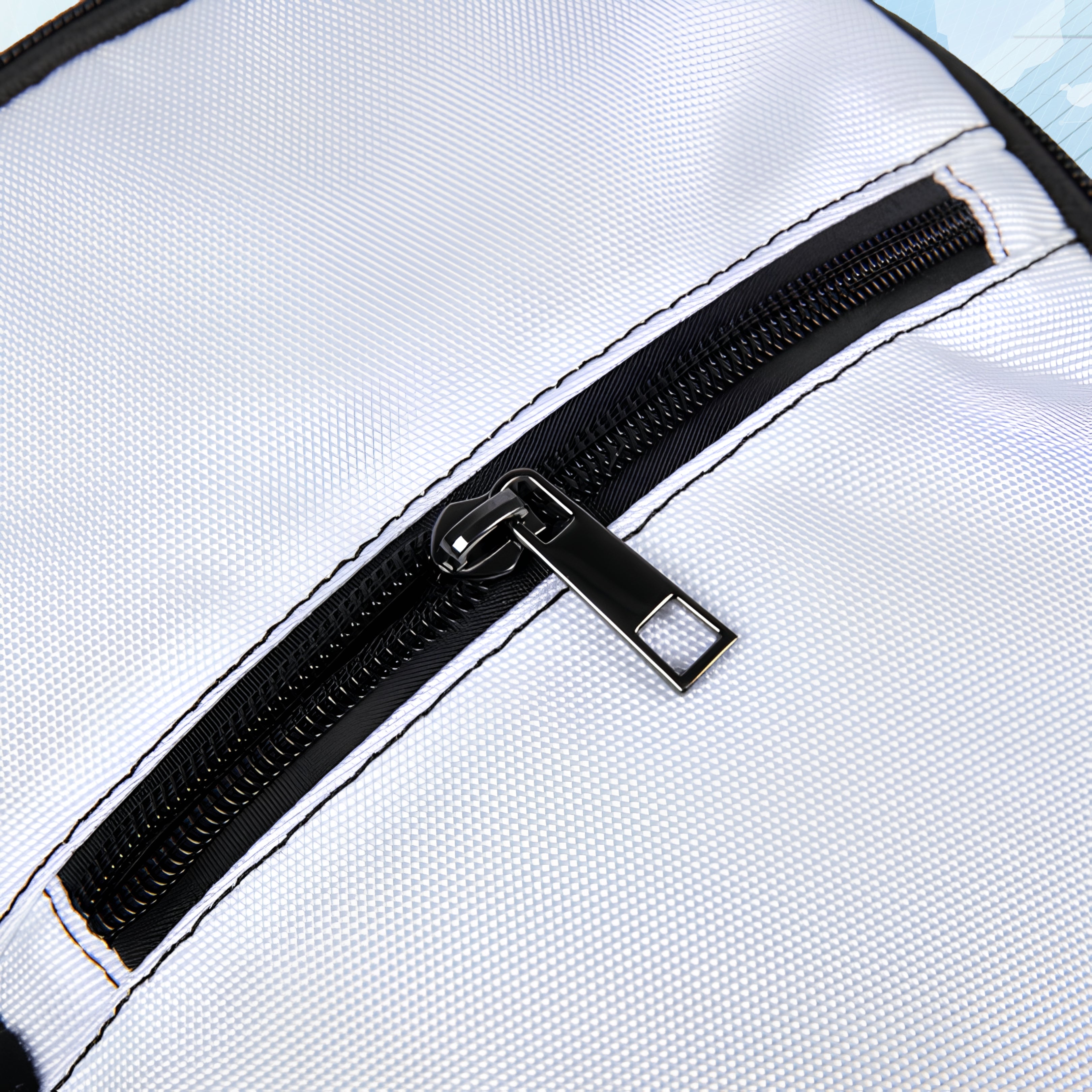 NBW Retro Stripe Chest Bag –Ivory Sling Pack with Script