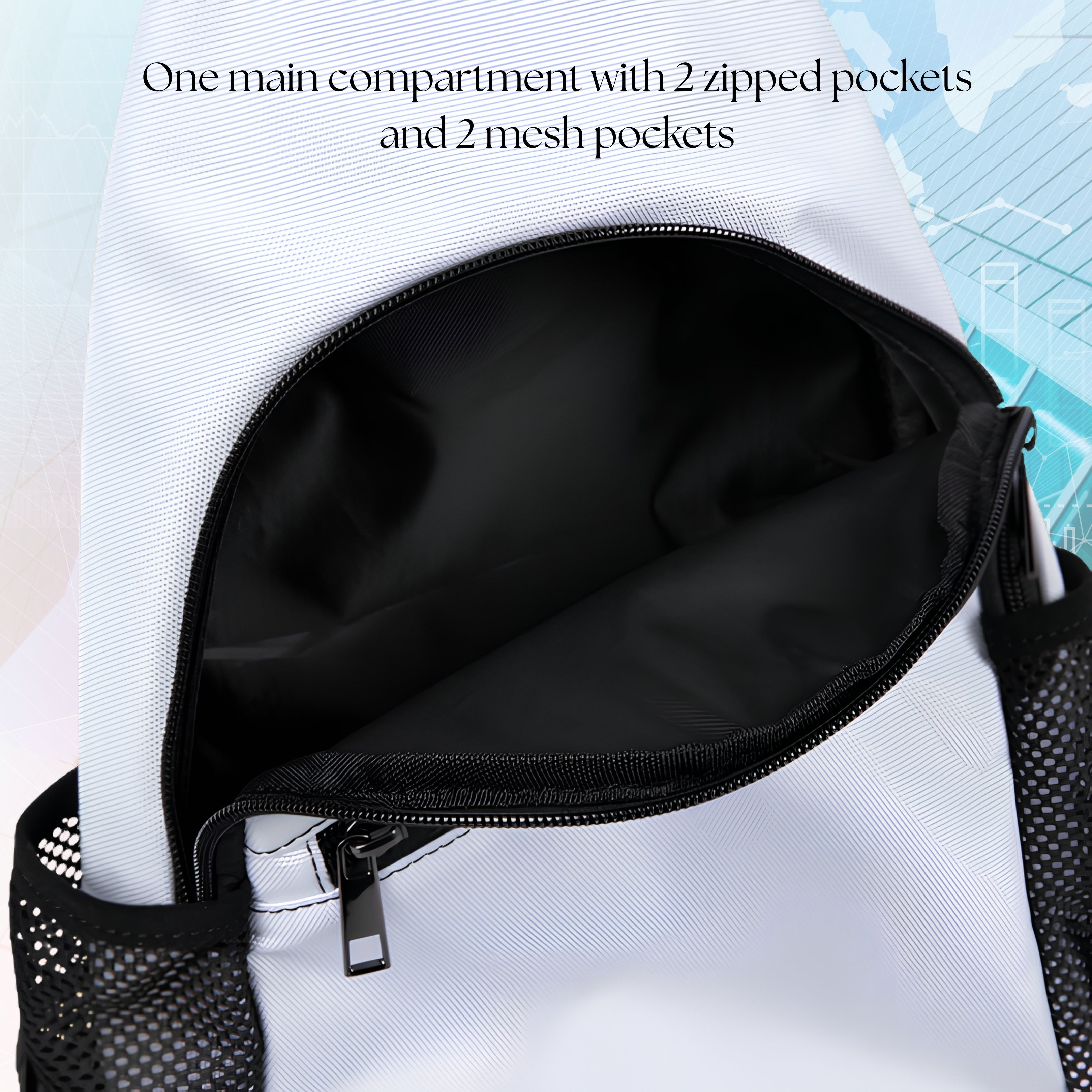 NBW Retro Stripe Chest Bag –Ivory Sling Pack with Script