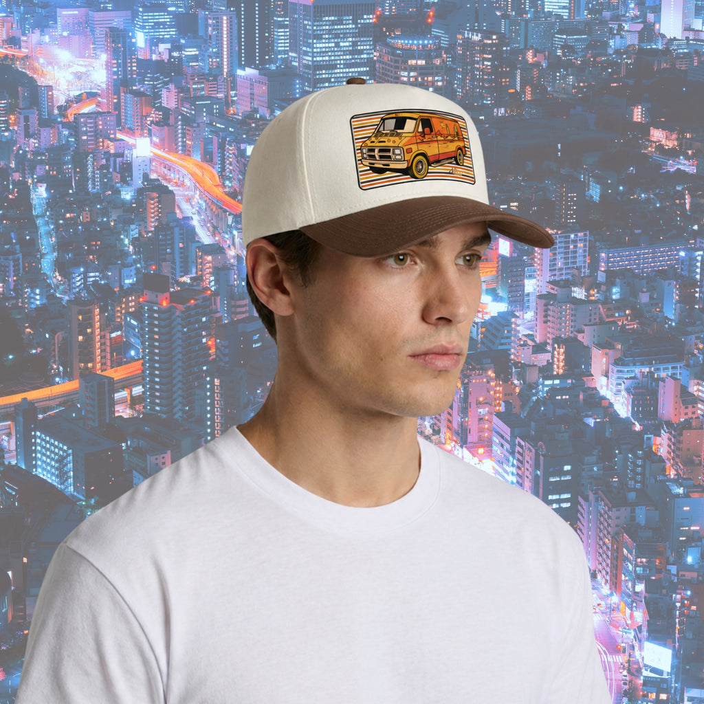 Retro Van Frame Cap — 70s Vintage Camper Van Hat one-size fit