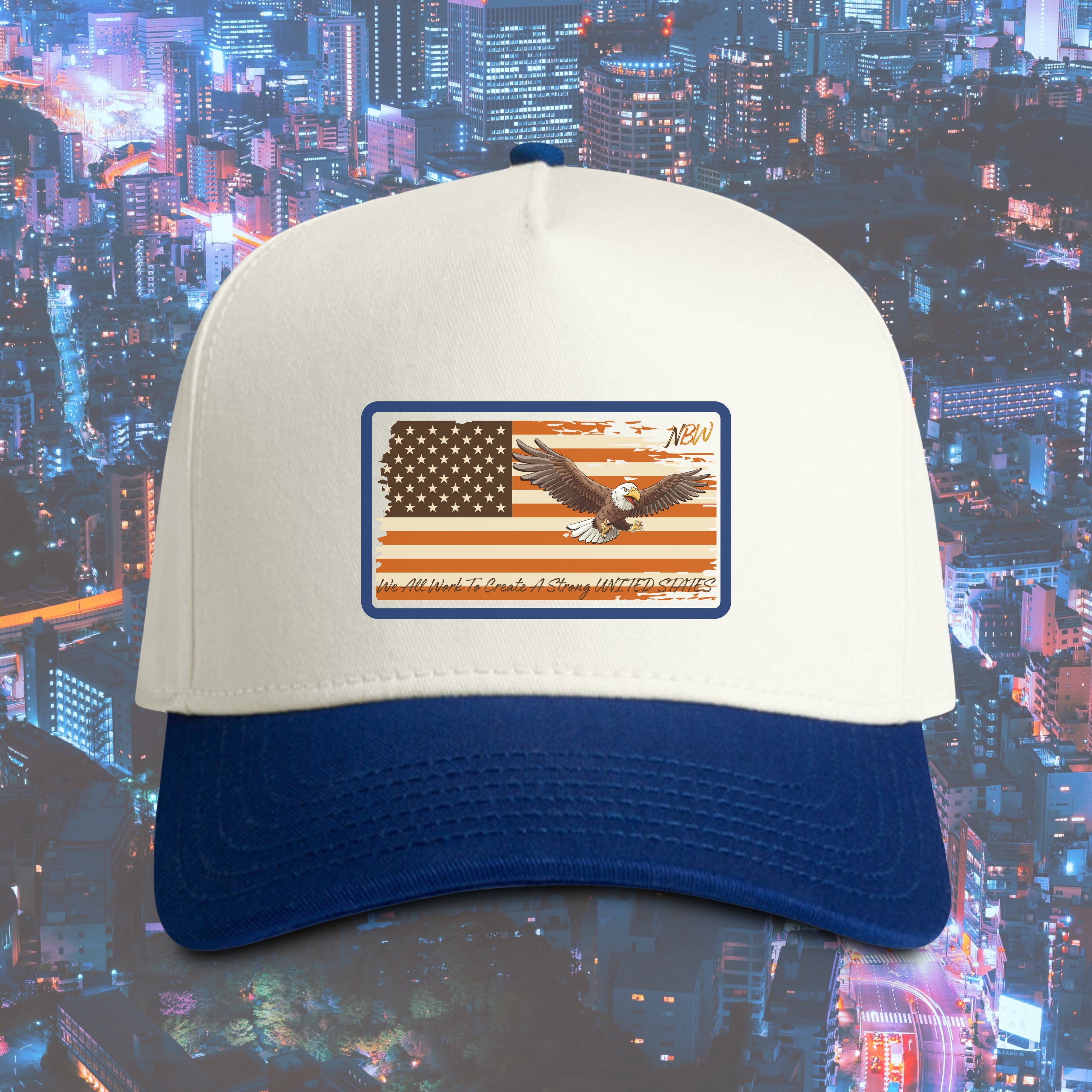 NBW American Flag Eagle Patch Cap one-size fit