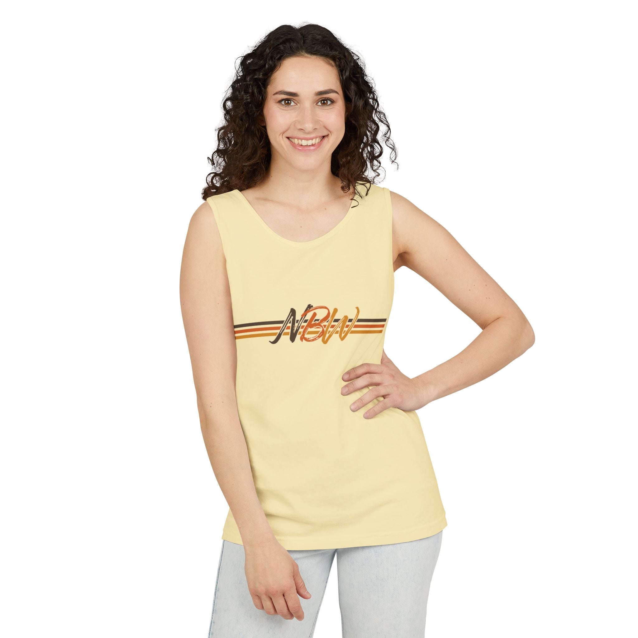 NBW Retro Stripe Tank Top — Vintage-Inspired Athletic Summer Tee
