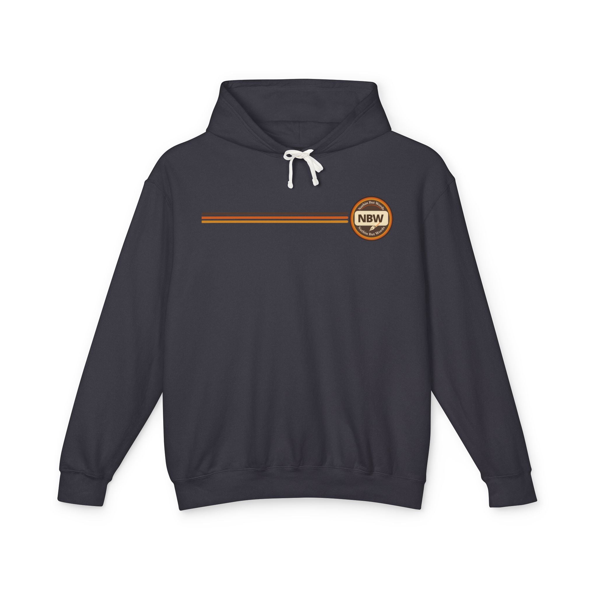 NBW Retro Stripe Hoodie — Lightweight Vintage Logo Sweatshirt