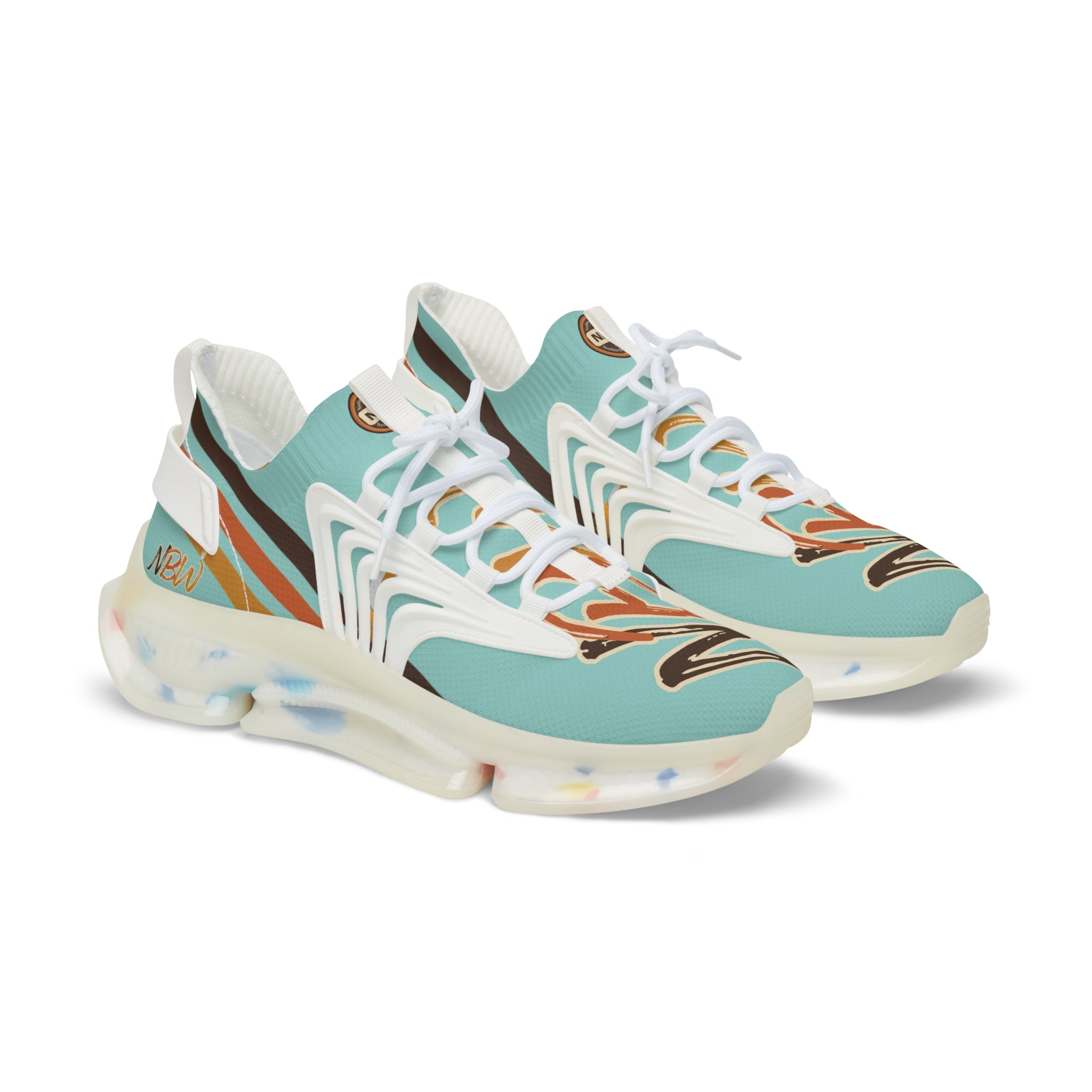 NBW Mesh Running Sneakers — Lightweight chalky Mint Graphic Athletic Shoes