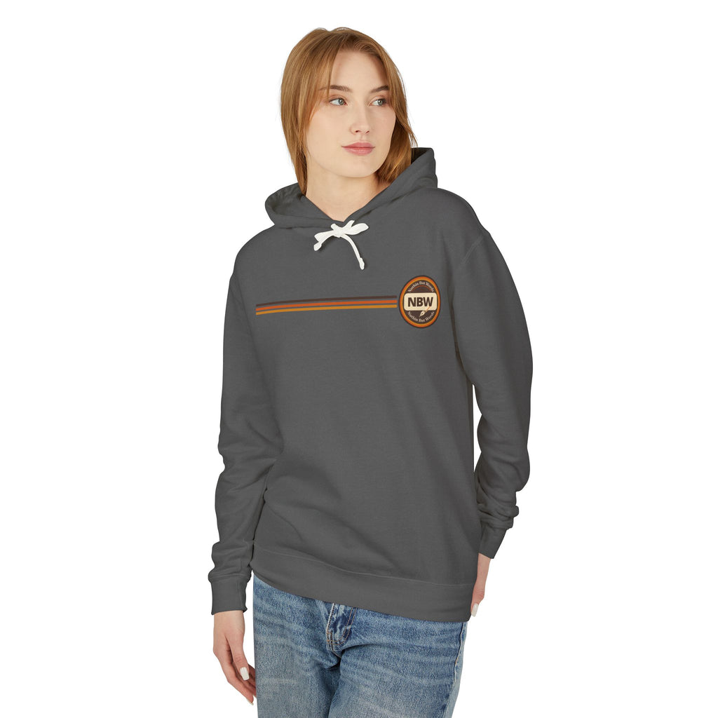 NBW Retro Stripe Hoodie — Lightweight Vintage Logo Sweatshirt