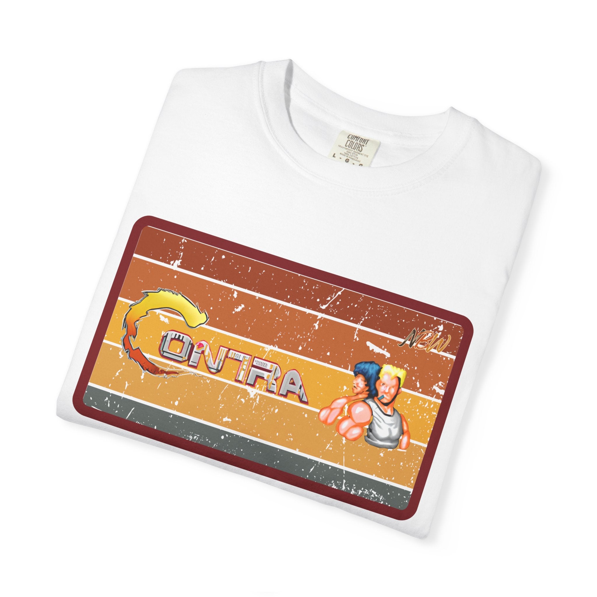NBW Retro Gaming T-Shirt — 'Contra' Pixel Art Vintage Arcade Tee