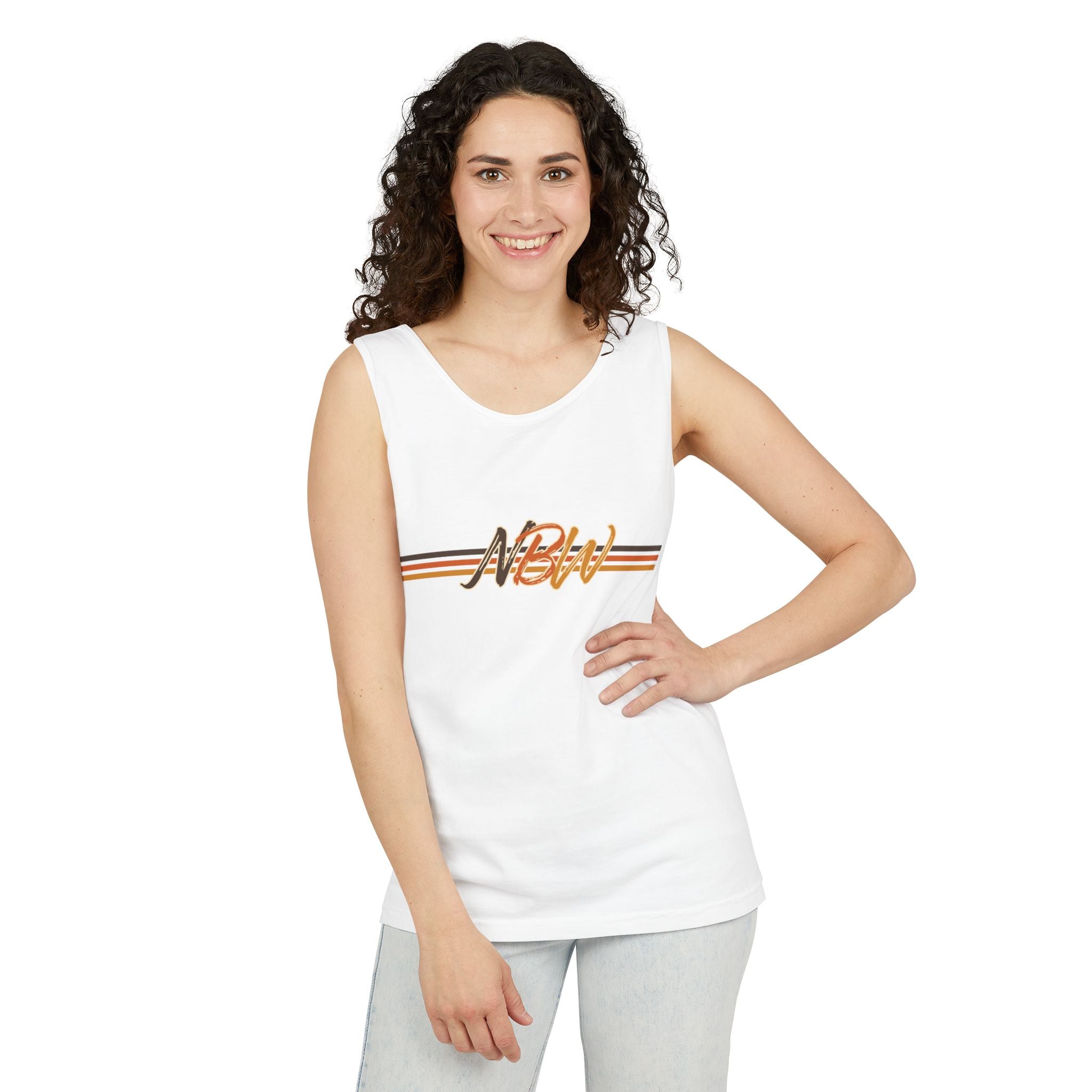 NBW Retro Stripe Tank Top — Vintage-Inspired Athletic Summer Tee