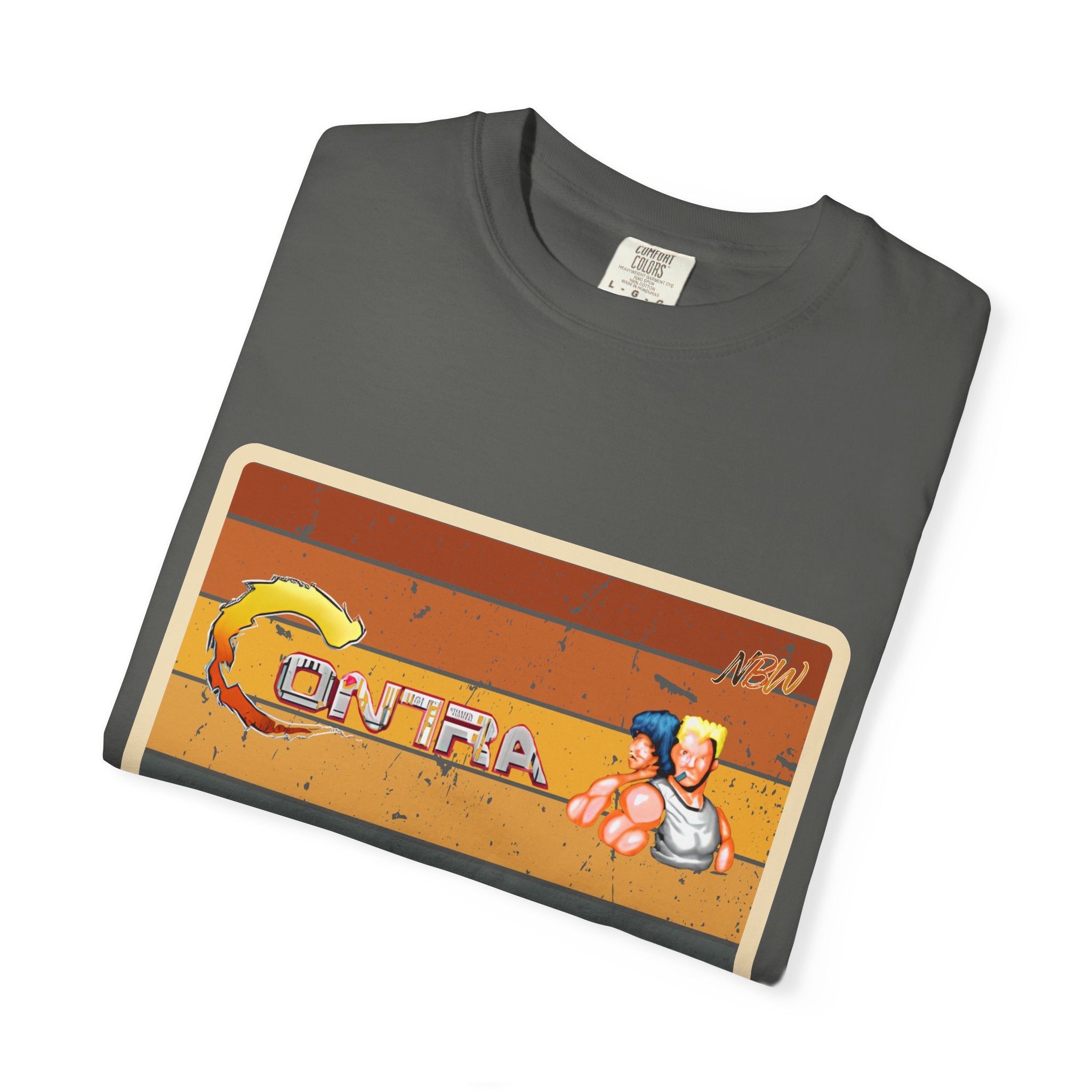 NBW Retro Gaming T-Shirt — 'Contra' Pixel Art Vintage Arcade Tee