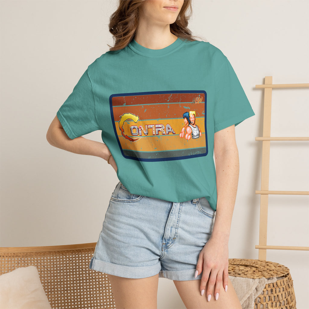 NBW Retro Gaming T-Shirt — 'Contra' Pixel Art Vintage Arcade Tee
