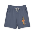 MBW Sweat Shorts — Retro Stripe 'Alone' Graphic Lightweight Fleece