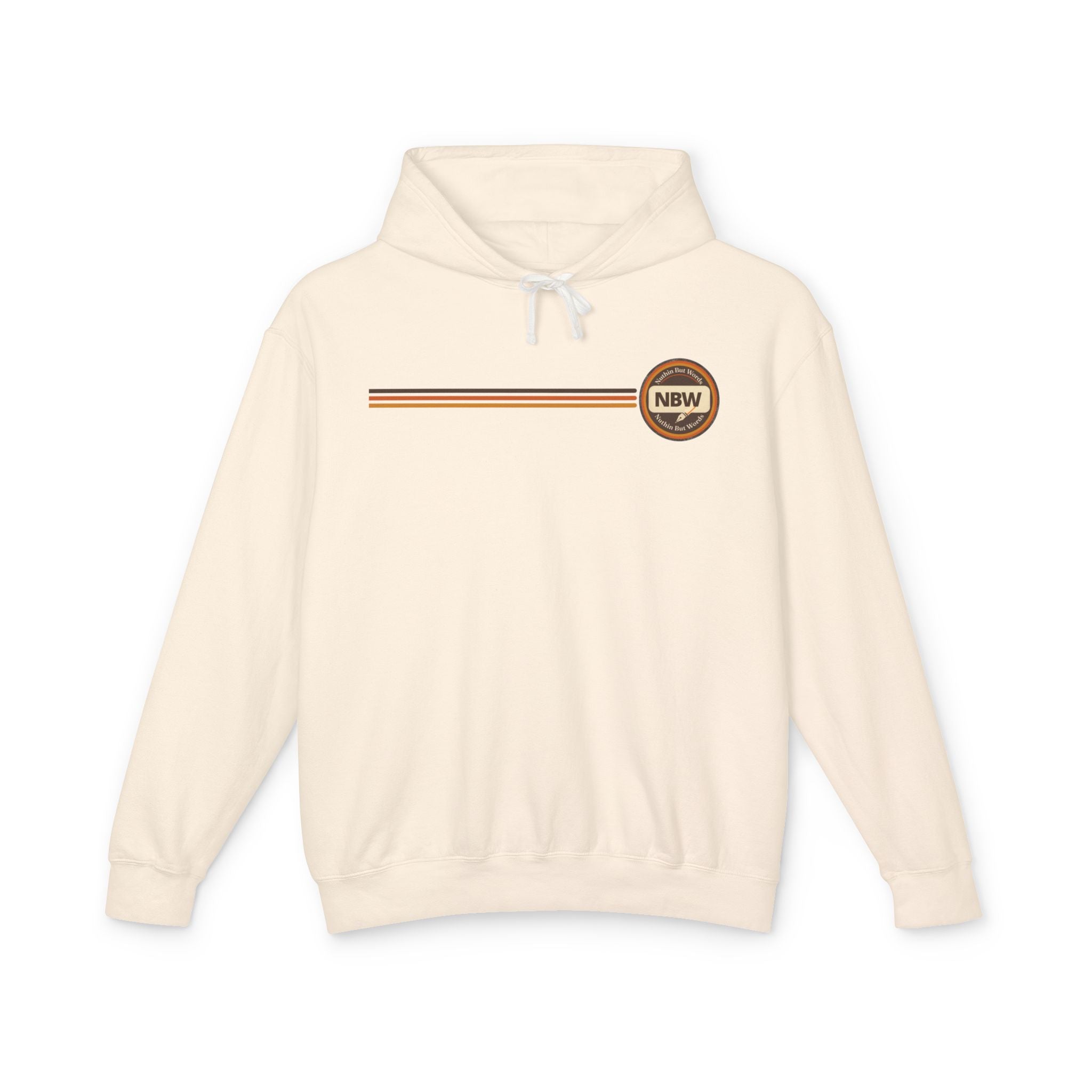 NBW Retro Stripe Hoodie — Lightweight Vintage Logo Sweatshirt